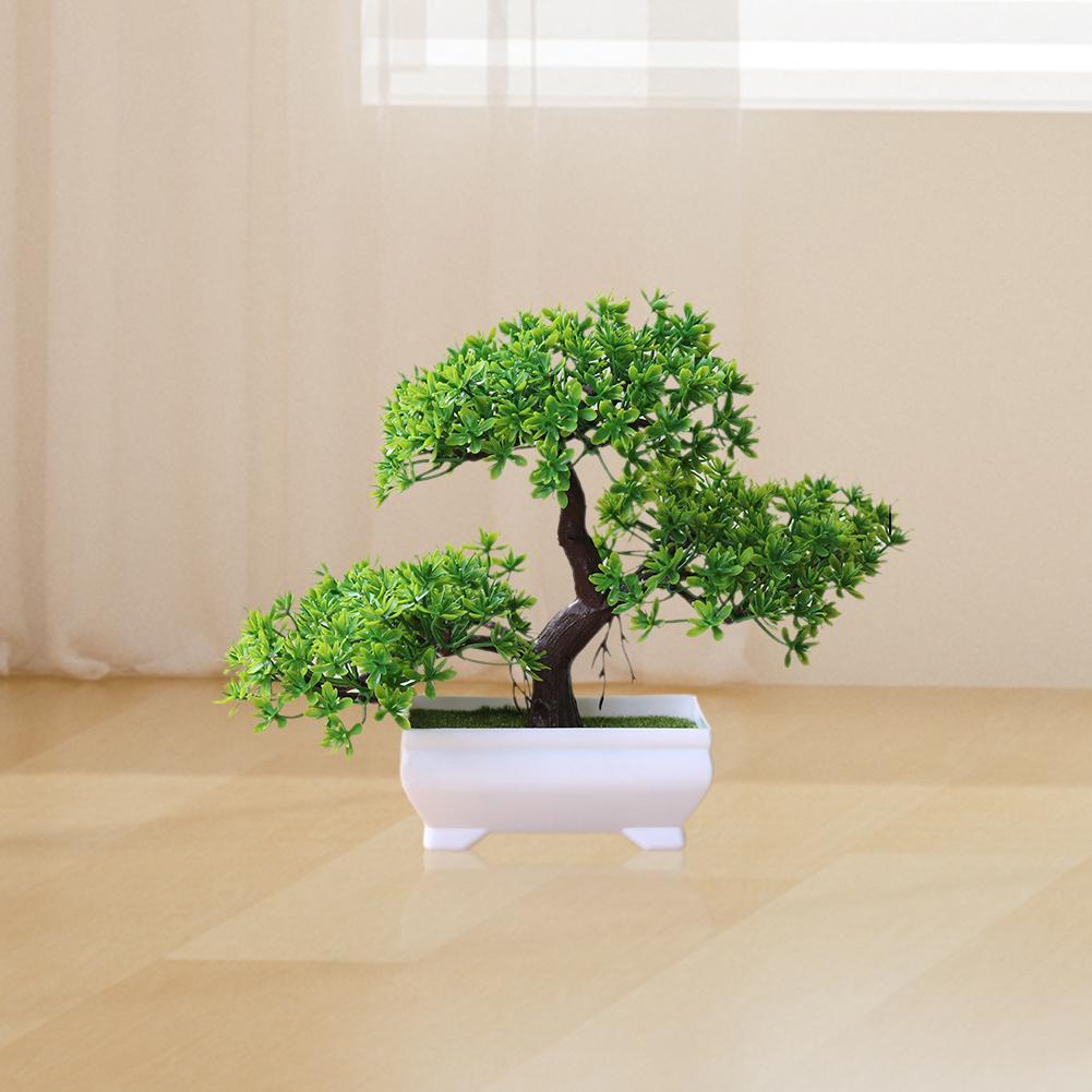 Bonsai Simulation Artificial Plants Flowers In Pots Home Office Fake Tree Decor
