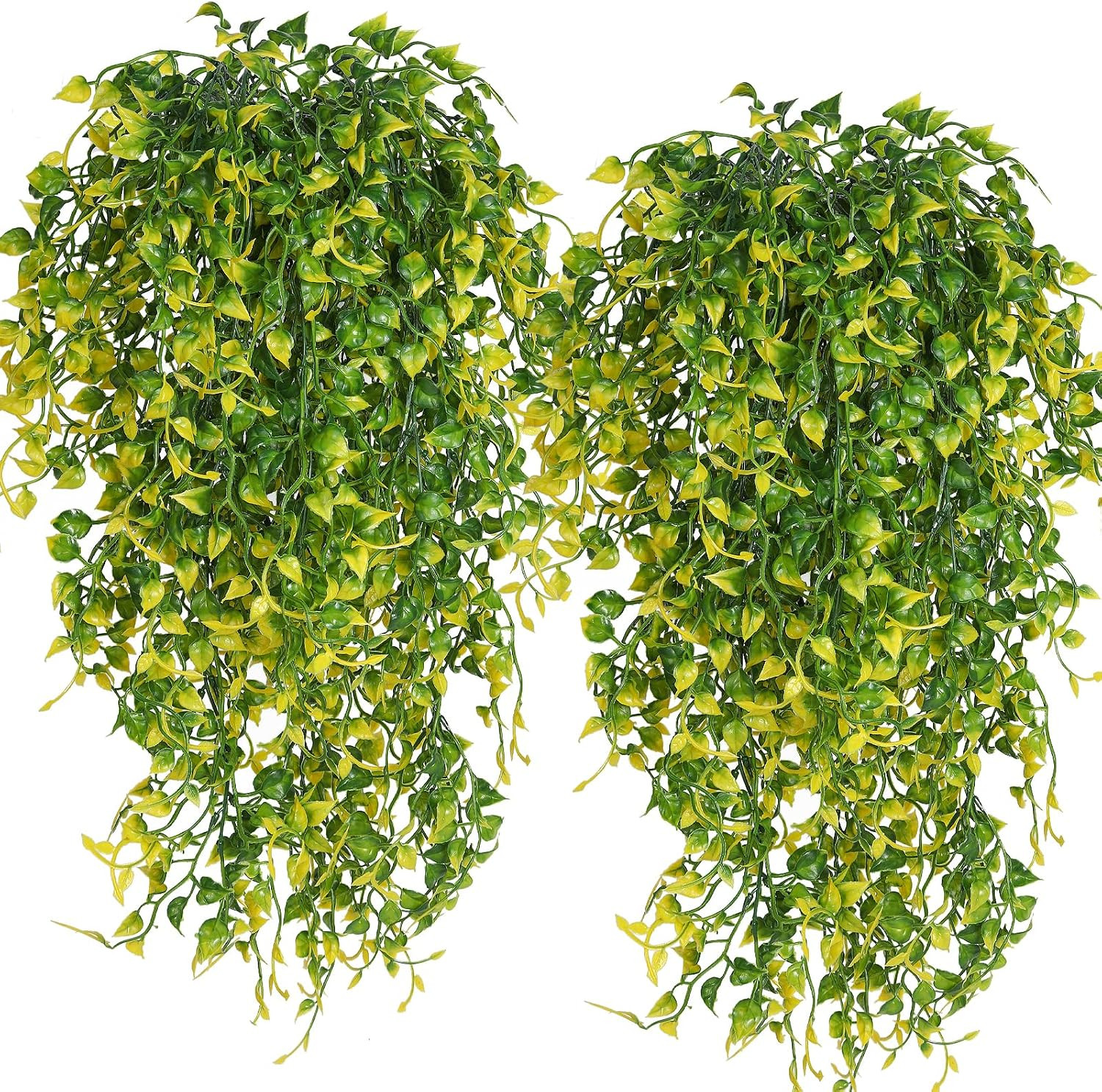 Artificial Hanging Plants 4PCS 33Inch Fake Eucalyptus Leaves Ivy Plant UV Resist