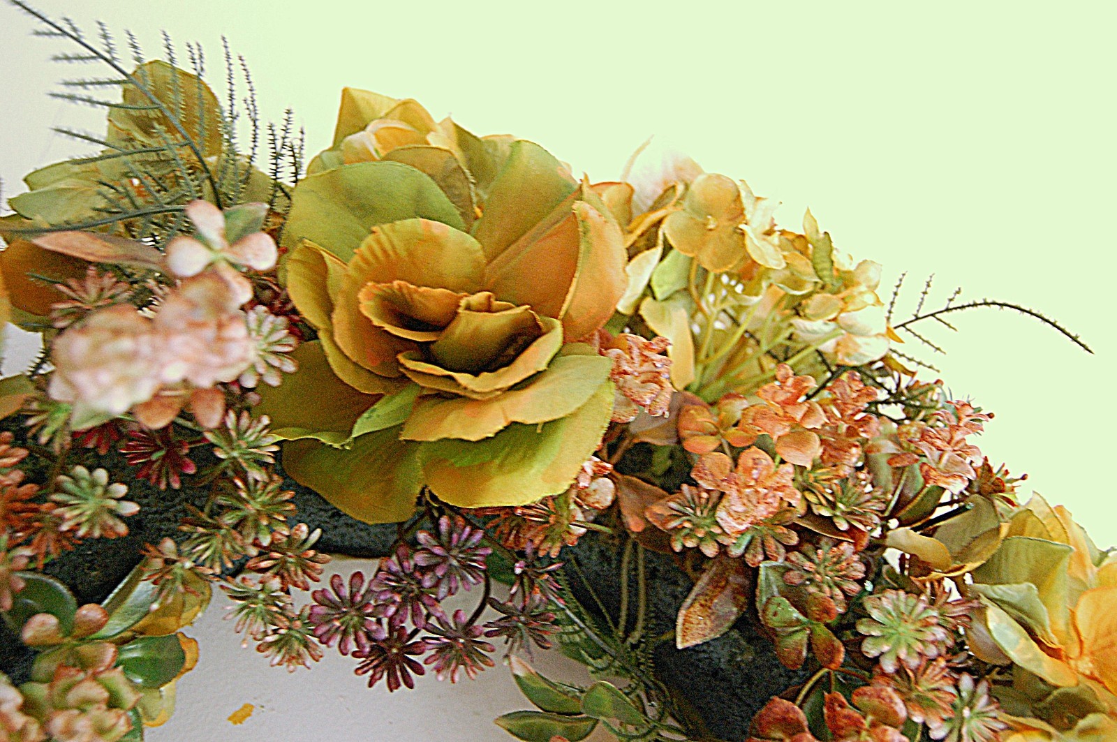 Orange & Green Tuscan Style Floral Wreath – JaNice Interiors Botanicals