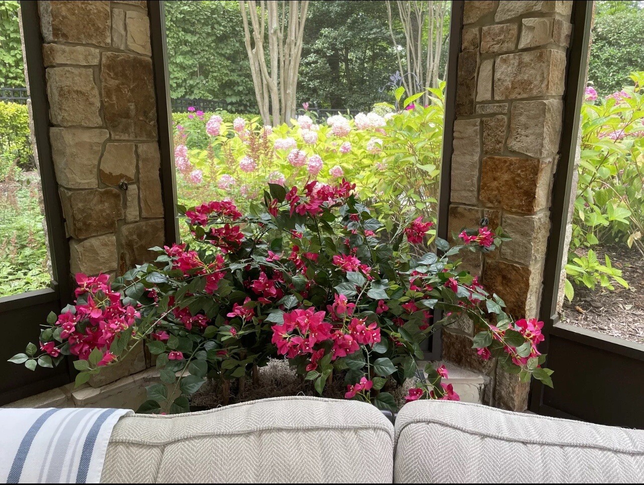3.5’ Bougainvillea Artificial Tree w/Natural Trunks Home Decor. Retail $104