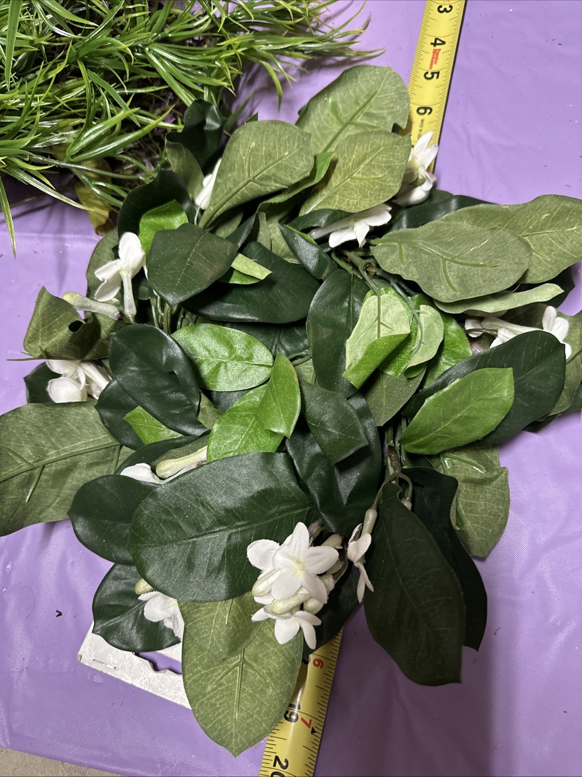 #A11 Lot 5. Artificial flowers and leaves for decorations 2+ lbs