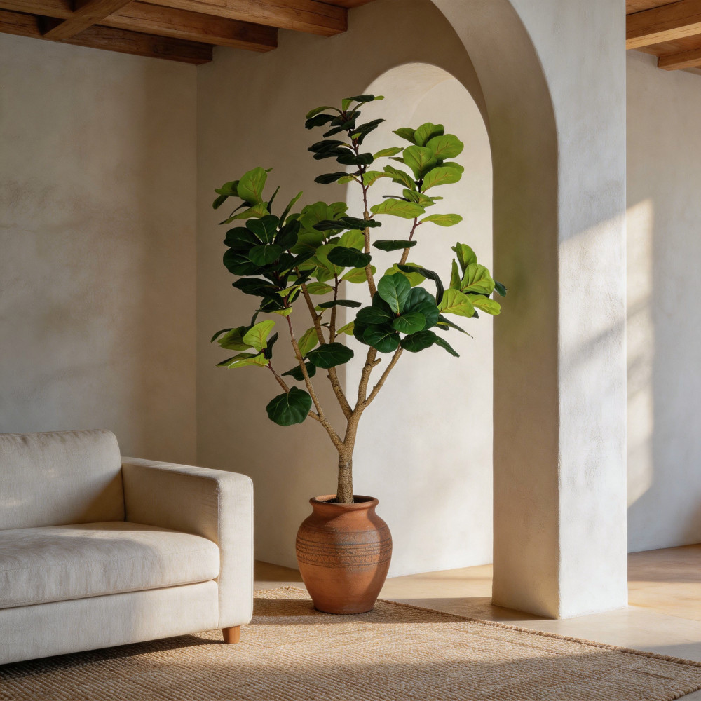 6ft Artificial Fiddle Leaf Fig Tree Faux Potted Plant Indoor Decor