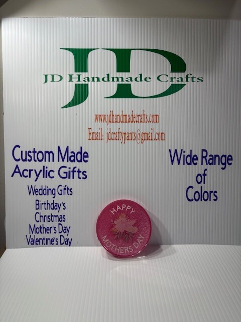 Mother’s Day Custom Made Acrylic Paperweight 24 Colors- JD Handmade Crafts