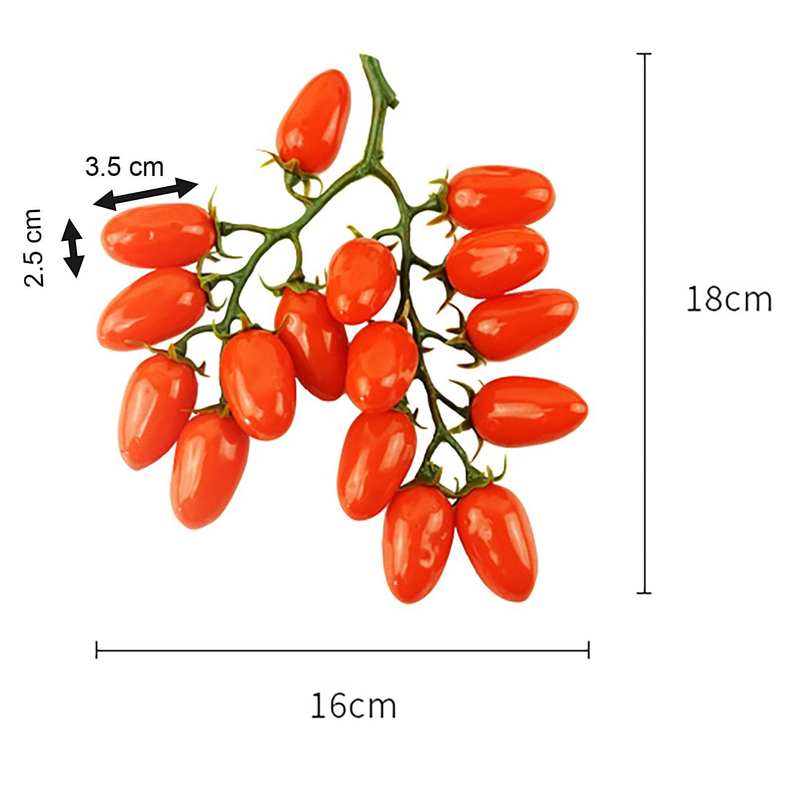 16 PCS String Red Artificial Cherry Fruits Home Party Decoration Fake Food