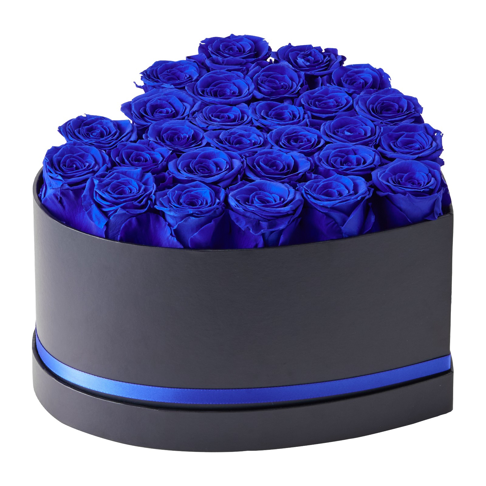 VEVOR Forever Flowers 27 Preserved Roses Heart Box Eternal Bouquet Royal Blue