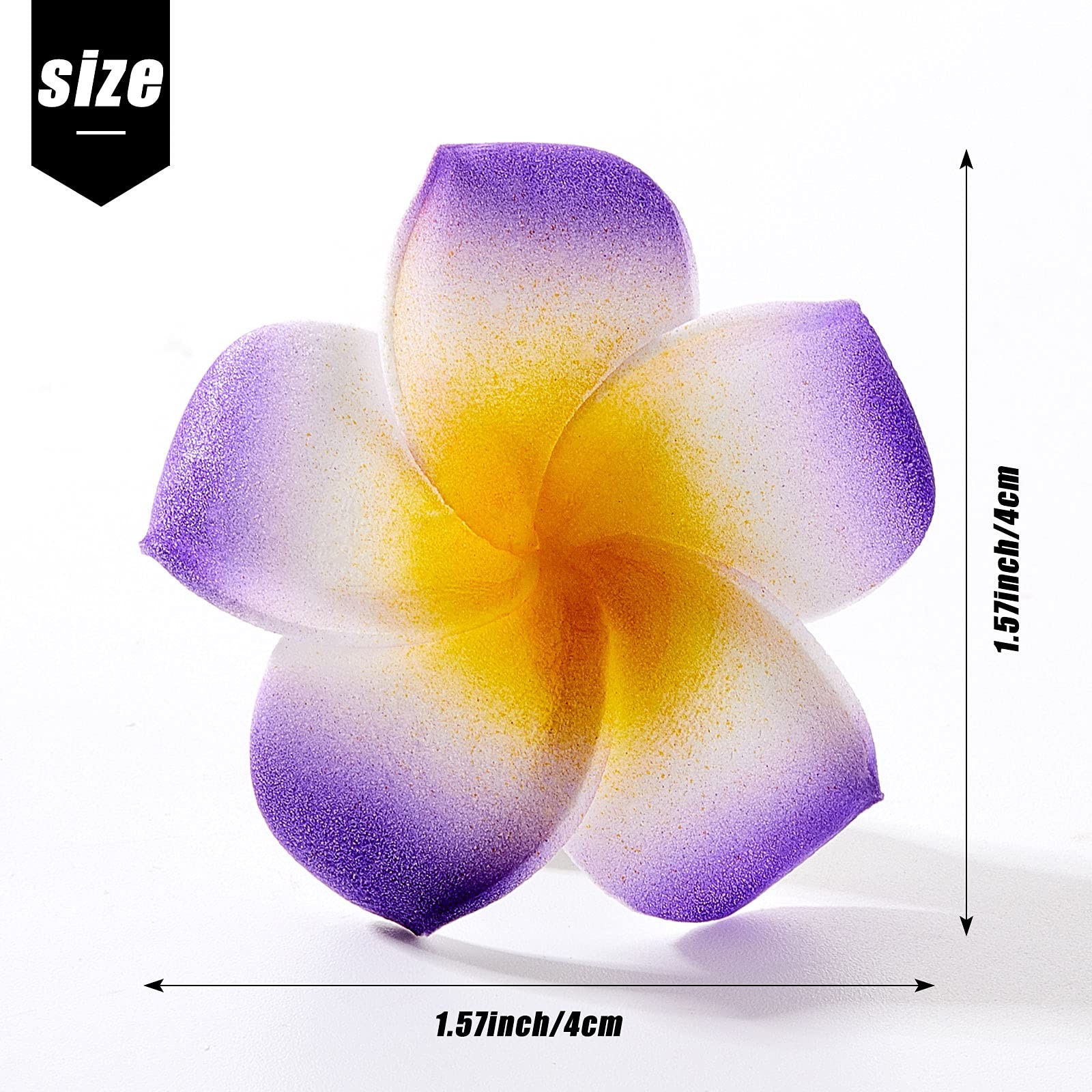150 Pcs Foam Hawaiian Frangipani Artificial Plumeria Tropical Flower Petals D…