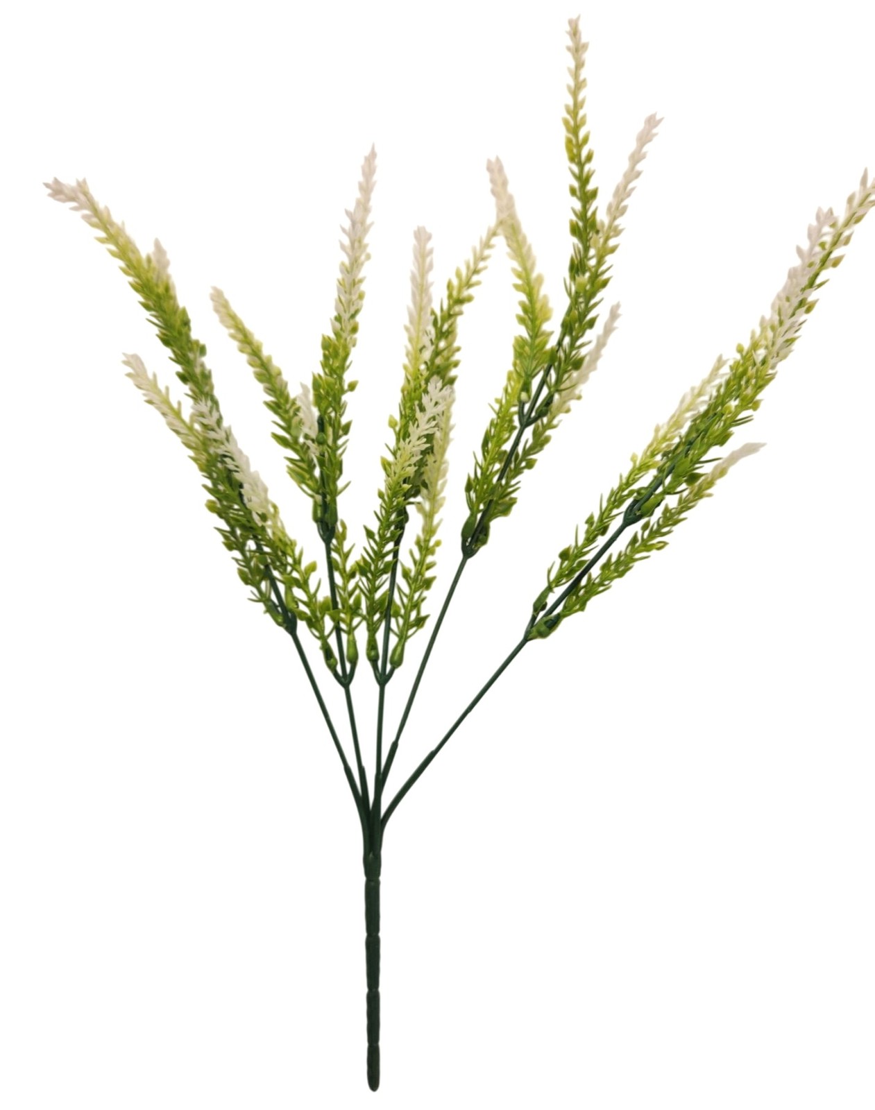 Artificial White Lavender Stems Faux Salvia Greenery Picks Farmhouse Floral Deco