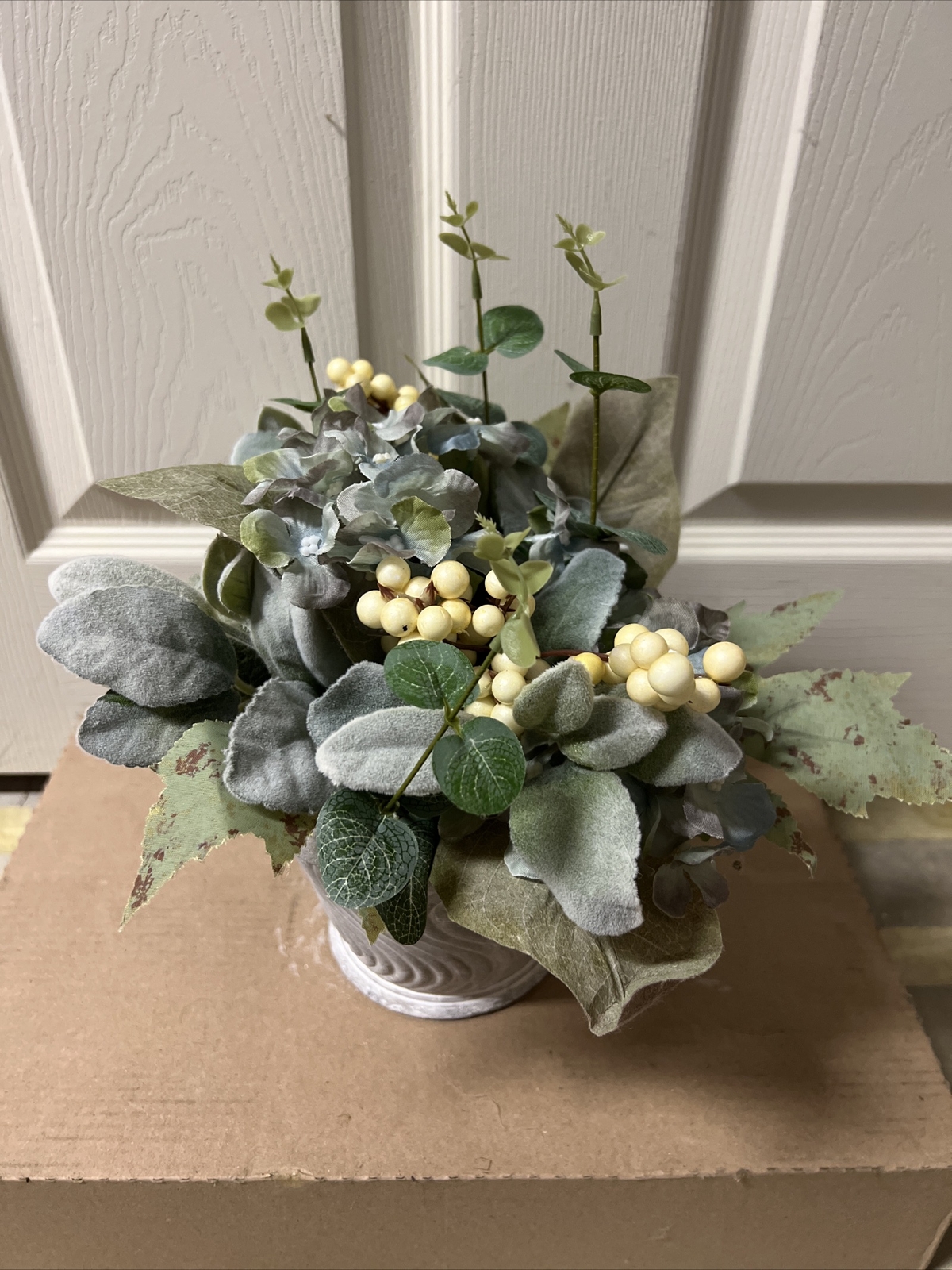 Eucalyptus Leaves Fall Flower arrangement Pumpkin