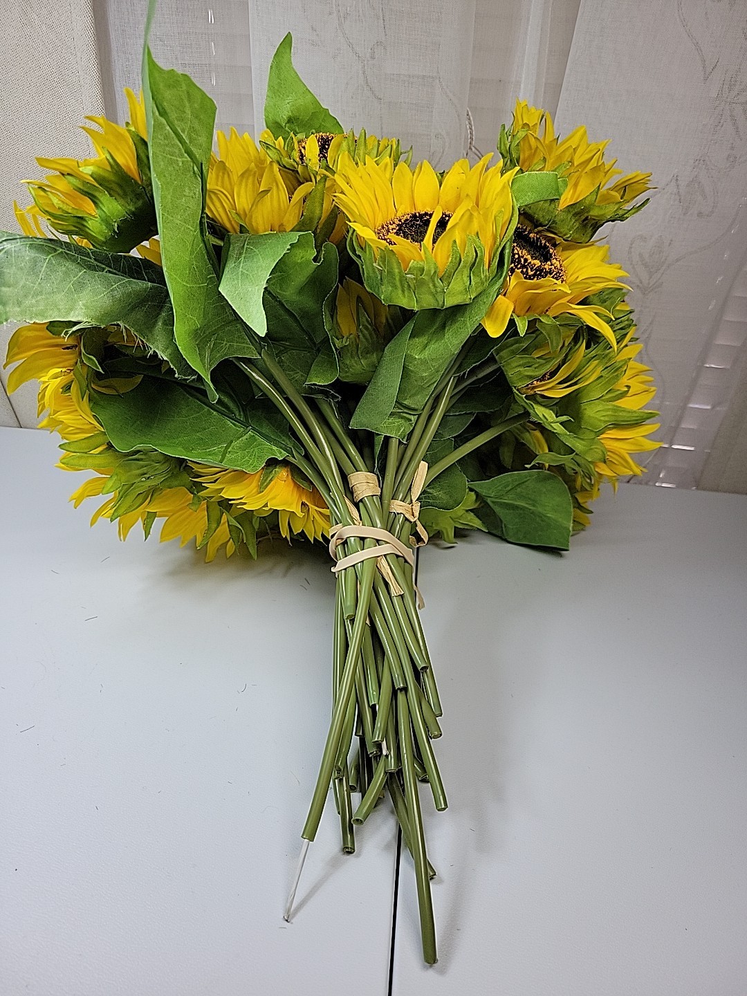 33-Life Like Silk Sunflowers 5-Bundles of 6 + 3 Extra