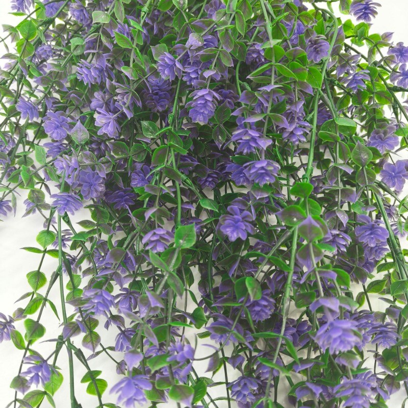 4PCS DIY Simulation Plants Plastic Flower Rattan Wall Hanging Ceiling Home Decor