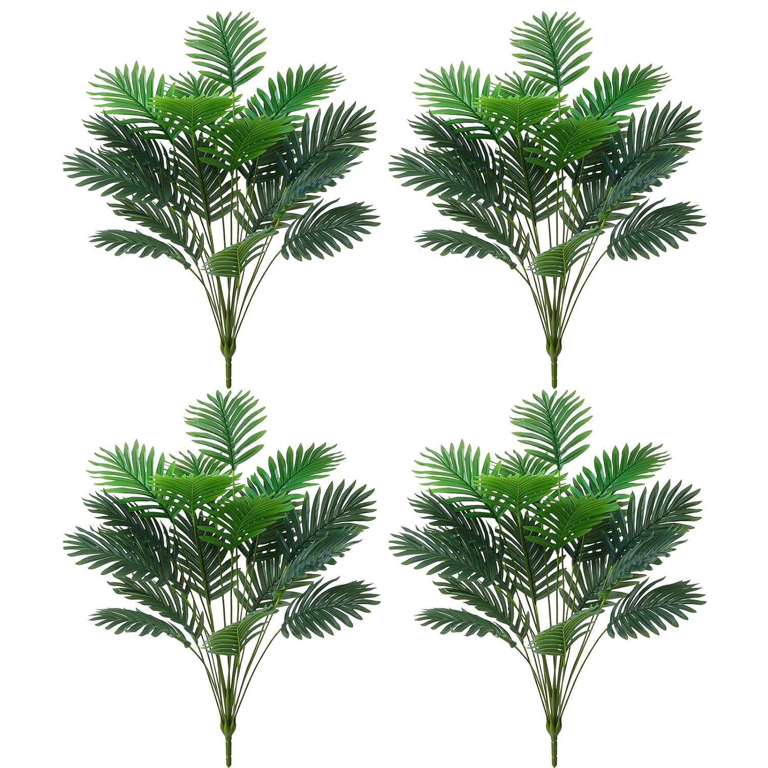 Large Areca Palm Artificial Plants 4 Pack UV Resistant Faux Palm Tree