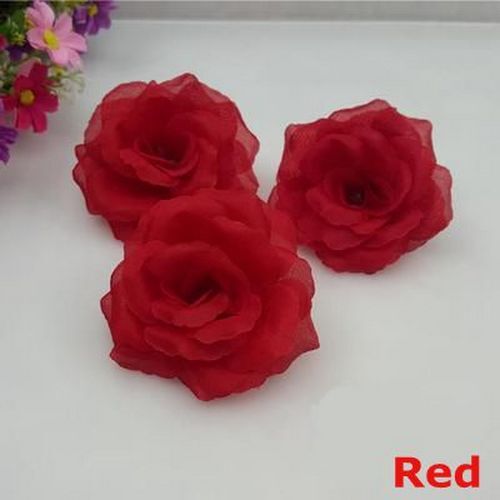Black Roses Silk Flower Heads- 8cm Artificial Fake Flowers Decorations 10pcs/lot