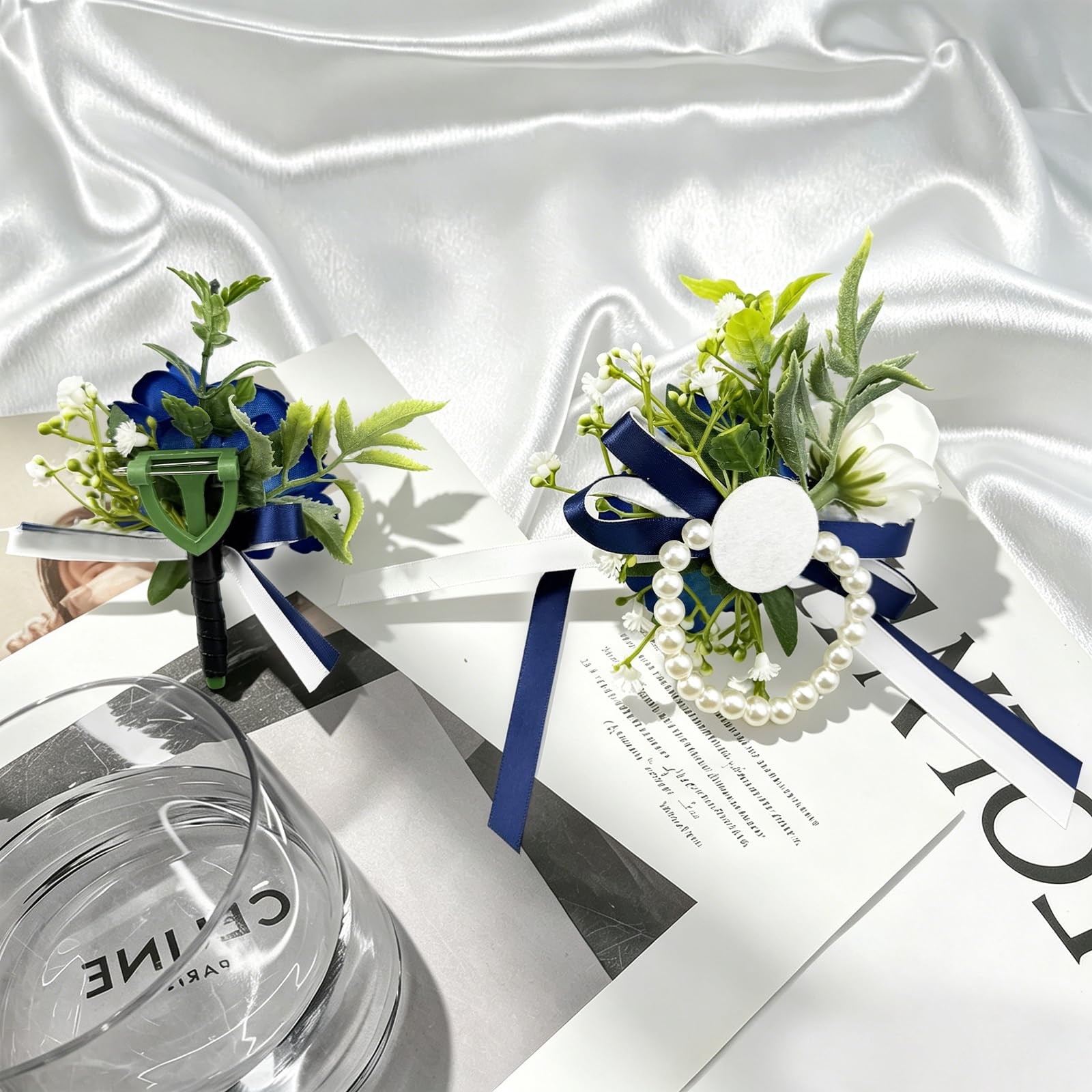 Prom Corsage and Boutonniere Set Prom Wrist Corsage and Boutonniere Artificia…