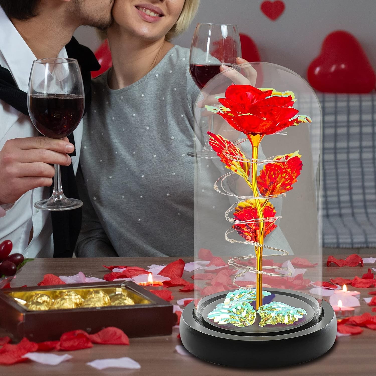 Eternal Rose Flower LED Enchanted Galaxy Rose Christmas Girlfriend Gifts