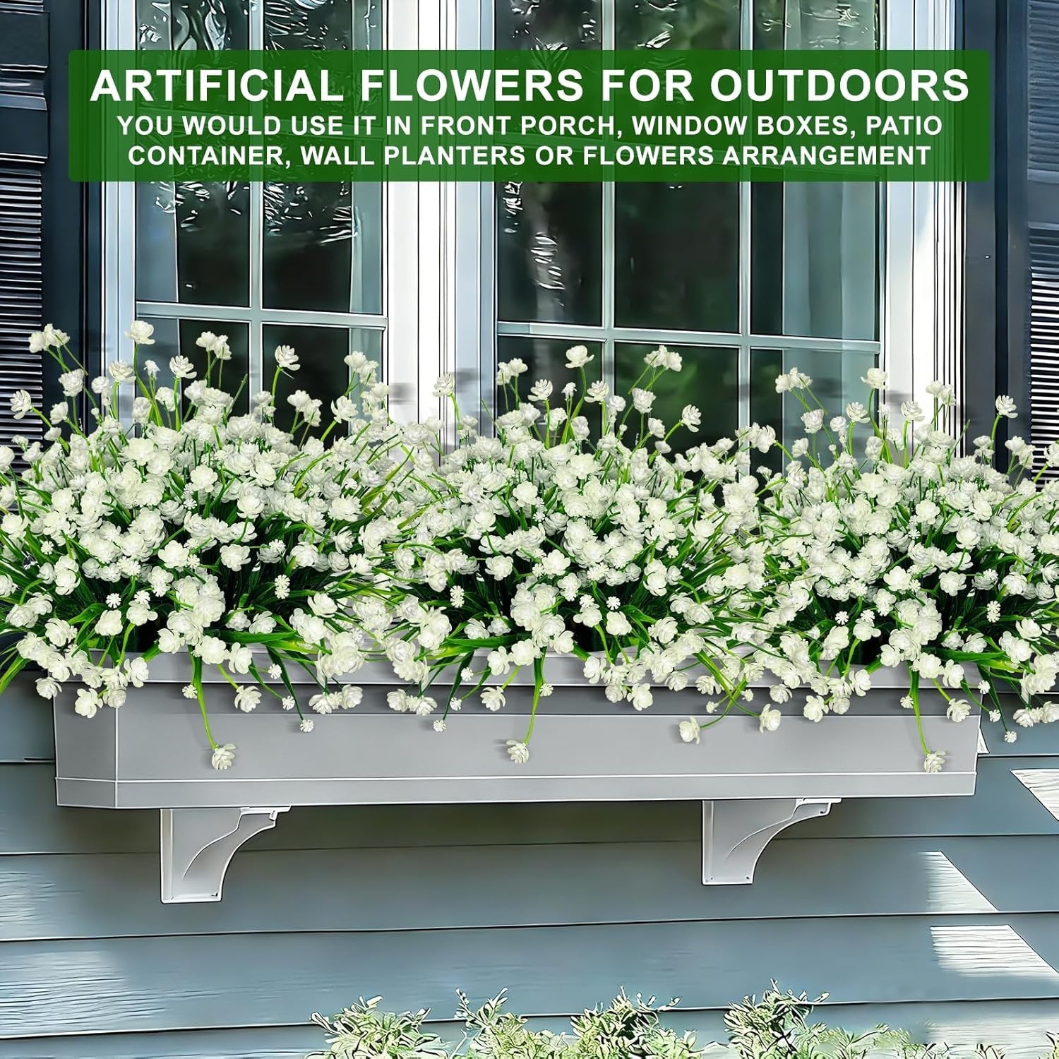 Waterproof & Fade-Proof 20 Bundles Artificial Flowers for Gardens and Funerals