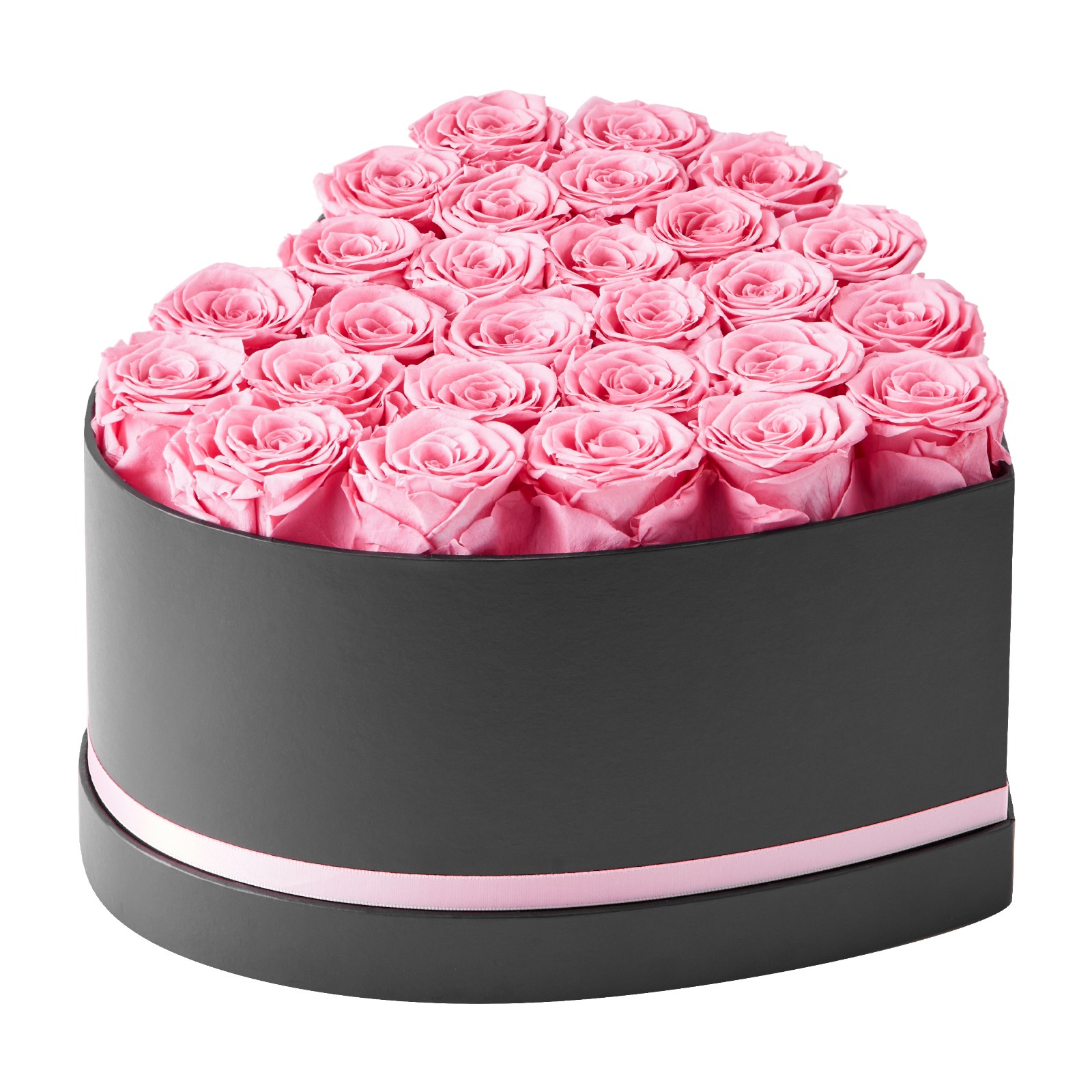 VEVOR Forever Flowers 27 Preserved Roses Heart Box Eternal Bouquet Pink