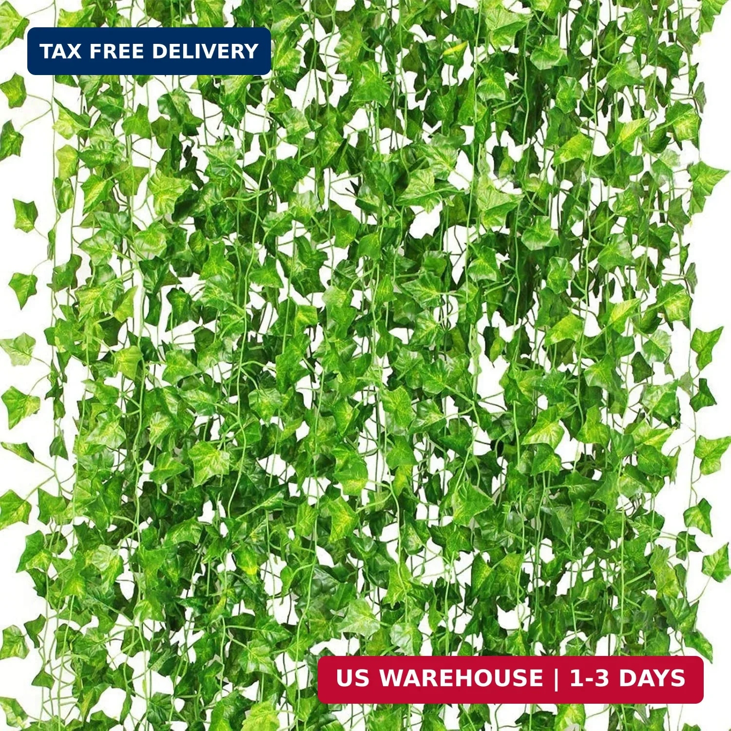 12 Pack 84Ft Artificial Ivy Garland, Fake Vines UV Resistant Greenery Leaves Fak