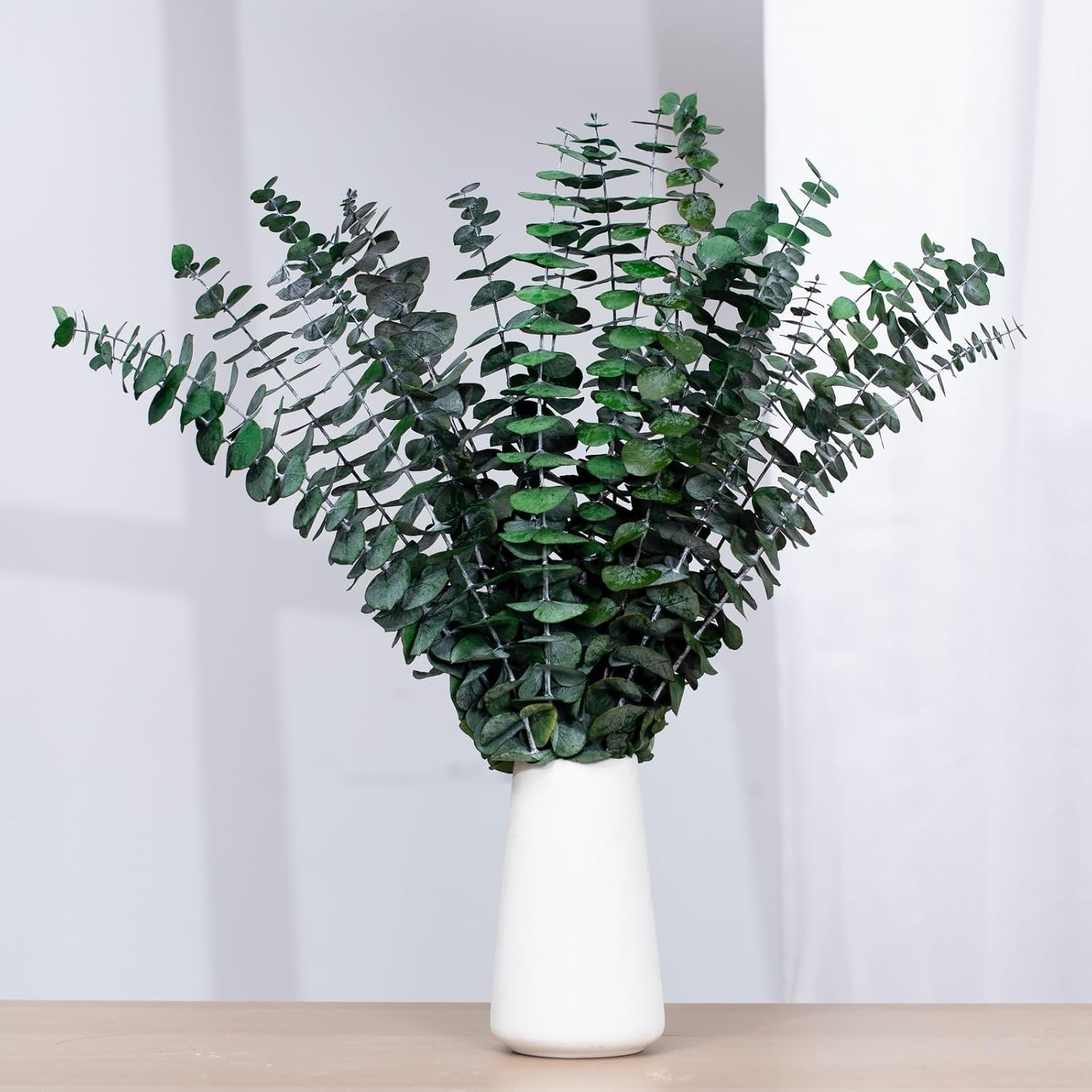 16 Pcs Dried Eucalyptus Stems, 17” Natural Fresh Eucalyptus Leaves Branches