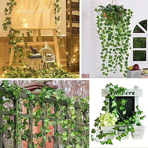 24 Strands 168FT Artificial Ivy Fake Vines Greenery Garland Party Hanging Plants