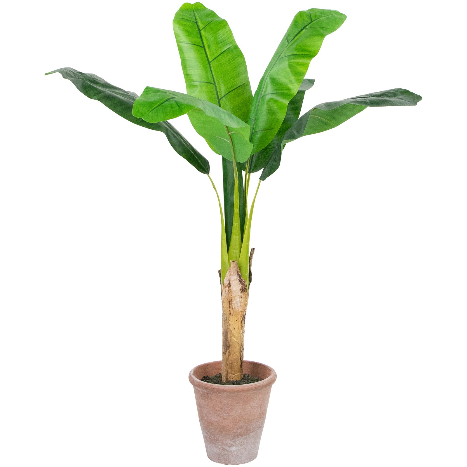 Northlight 4′ Artificial Tropical Banana Tree in a Clay Pot