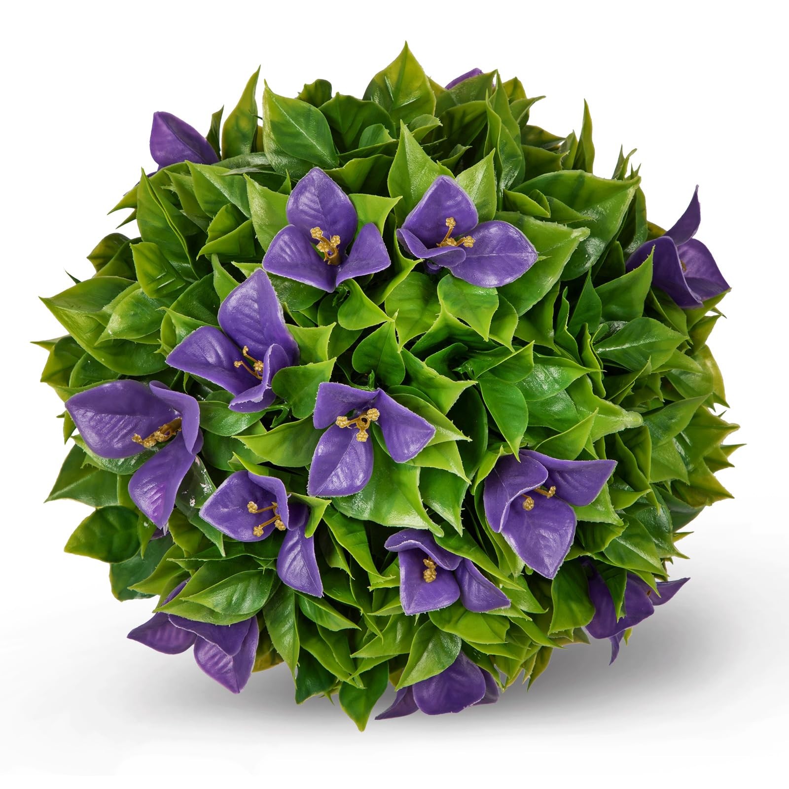 9″ Artificial Topiary Ball for Planter – Faux Bougainvillea Flower Sphere for…