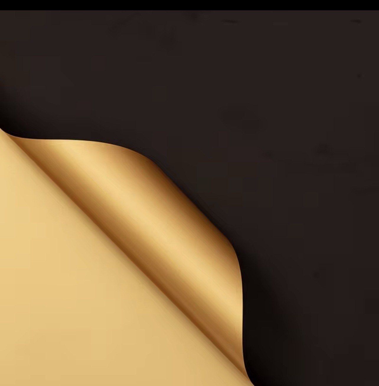 Black Gold Wrapping Paper Sheet for Floral Arrangements, Bouquet, Gift
