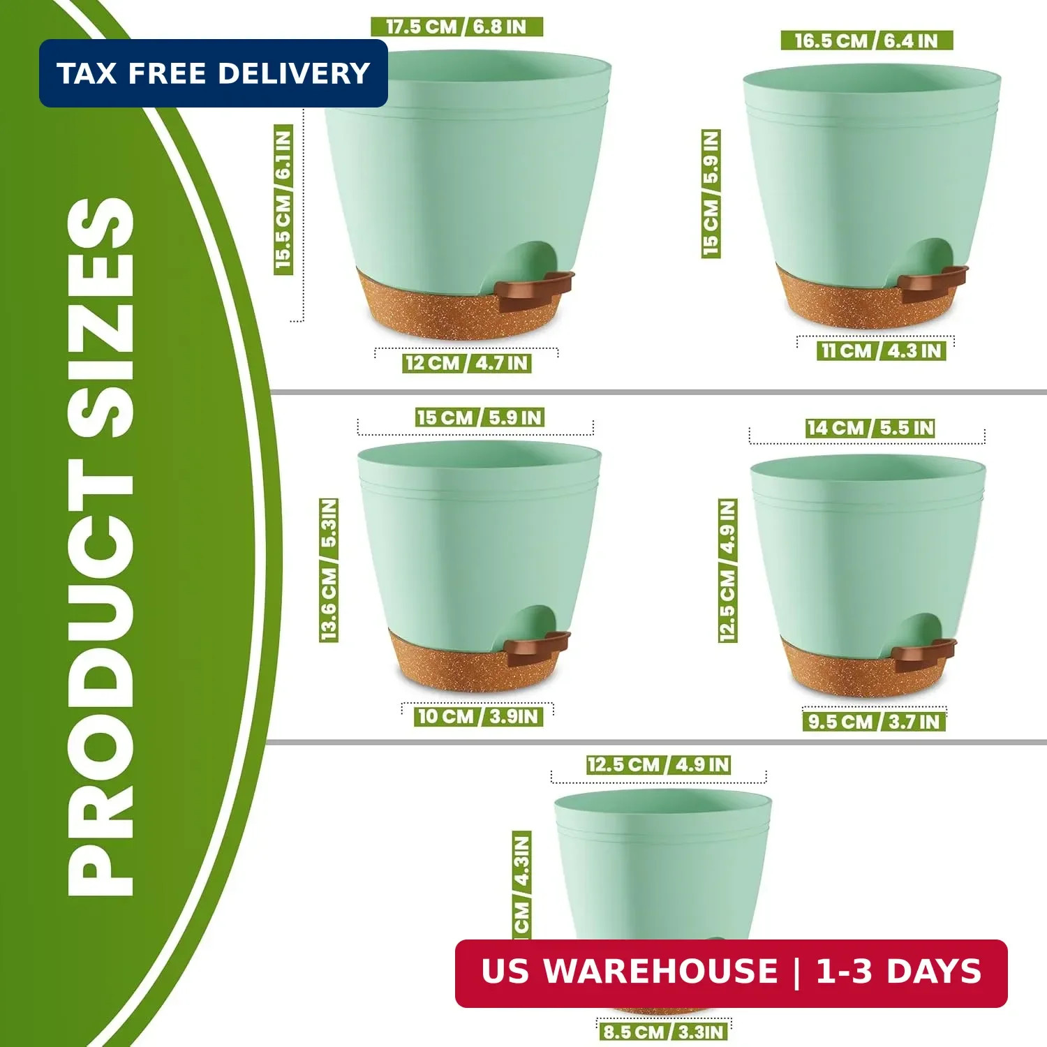 Self Watering Pots for Indoor Plants, Planters for Indoor Plants, Multi-Size …
