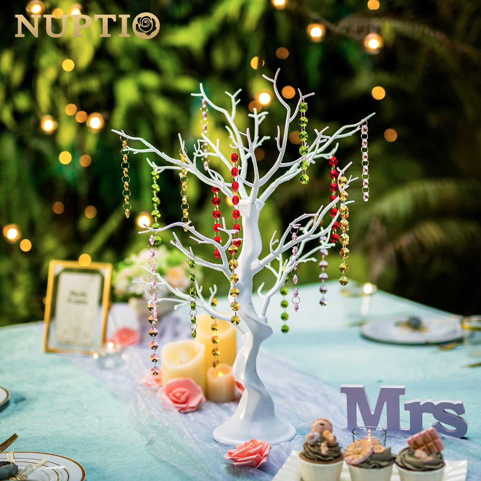 Nuptio White Christmas Tree Branch Artificial 22.8 1ft 11in – 1 Pc,