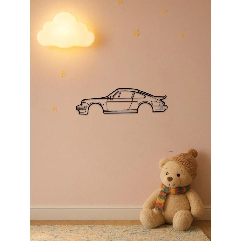 Vintage Metal Wire Sports Car Wall Art – Man Cave Garage Living Room Decor Gift