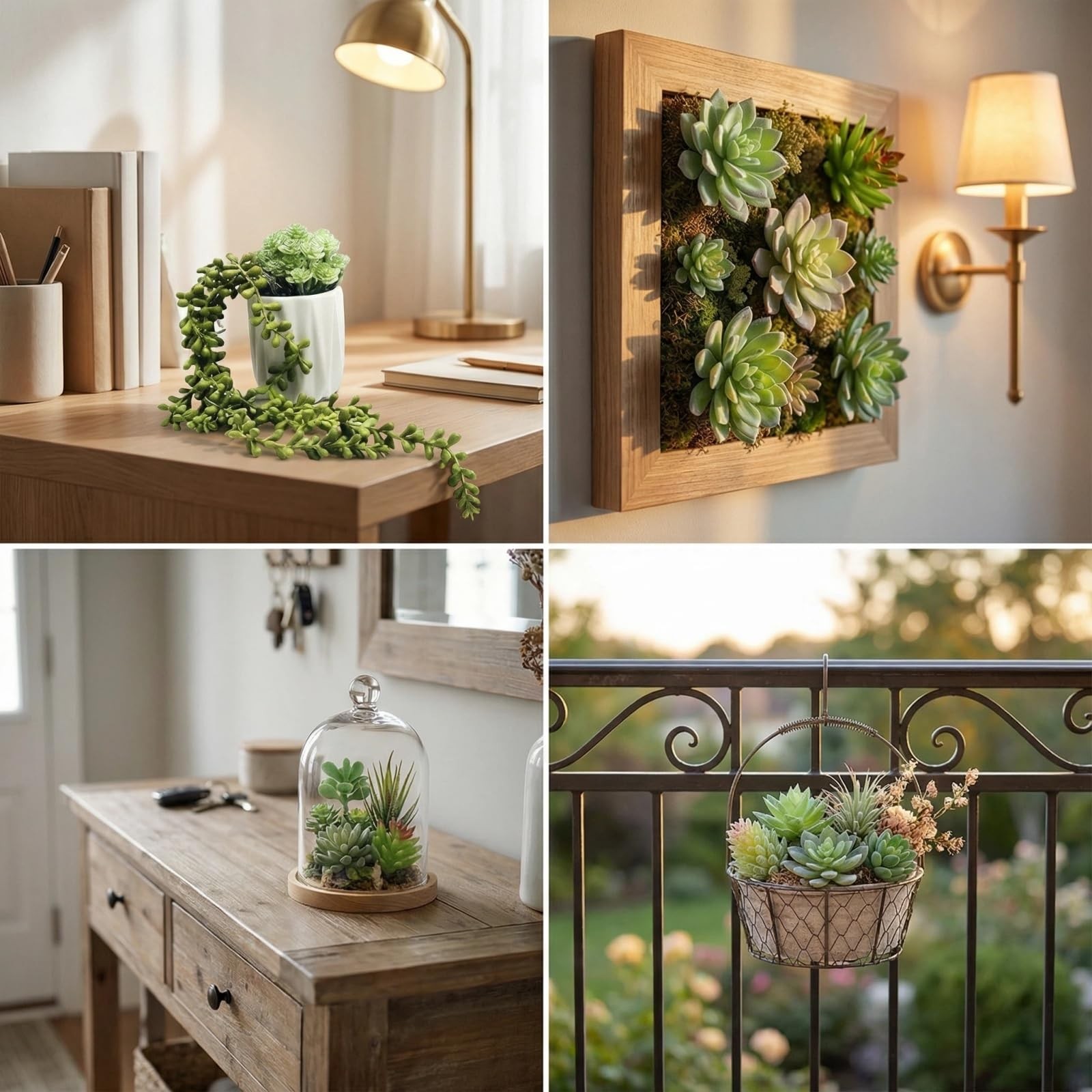 16 PCS Artificial Succulent Plants Unpotted Faux DIY Craft Floral Garden Decor