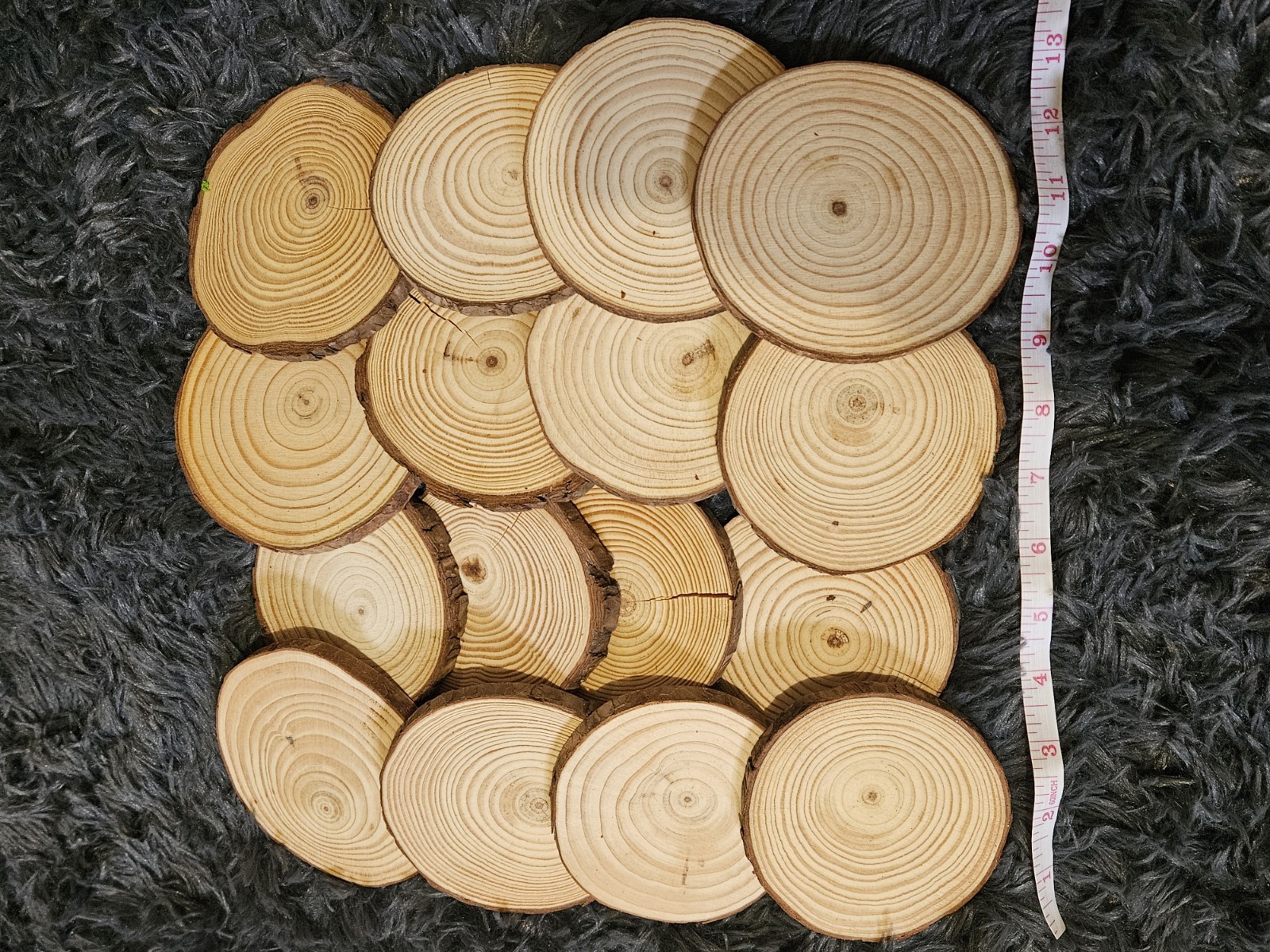 16 PCS Natural Tree Round Wood Log For Wedding Centerpiece, Arts and Crafts