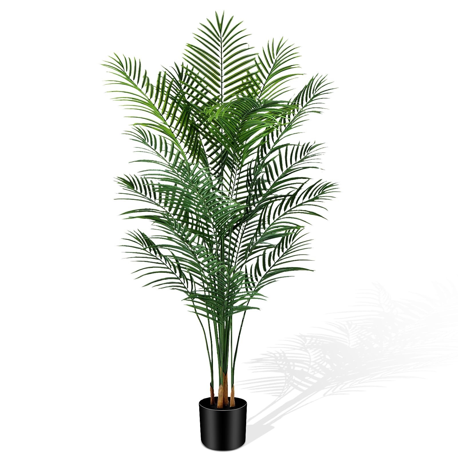6ft Artificial Palm Tree – Large Faux Areca Plant with 18 Trunks for Home Decor