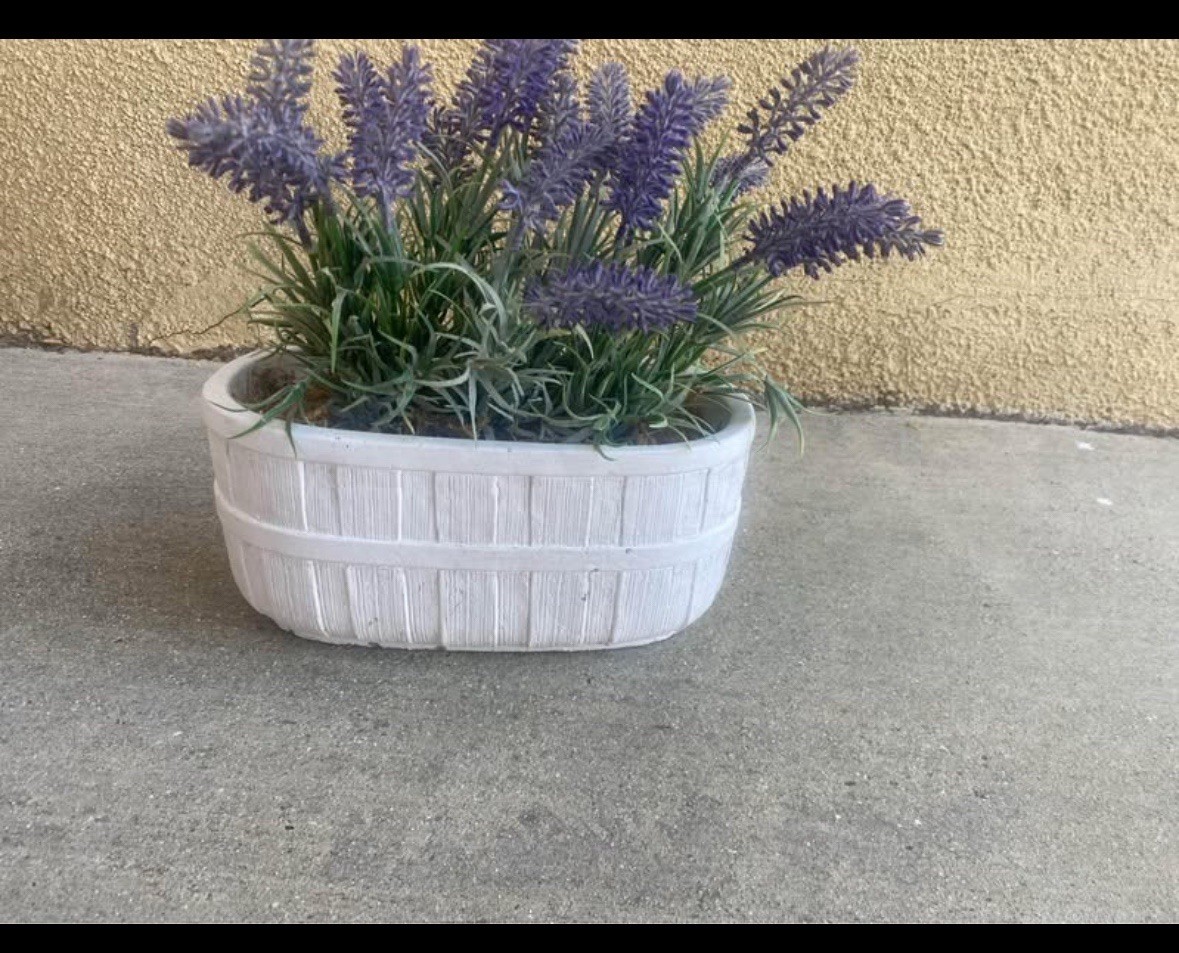 lavender faux planter home goods decor Purple Cottage Core Shabby Chic Farmhouse