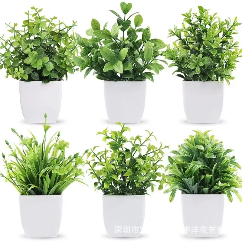 Artificial Eucalyptus Bonsai Potted Fake Plant Indoor Outdoor Decor US