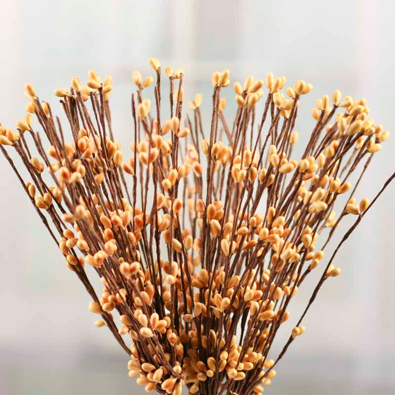 Bulk Package of 200 Primitive Tan Pip Berry 8″ Stems