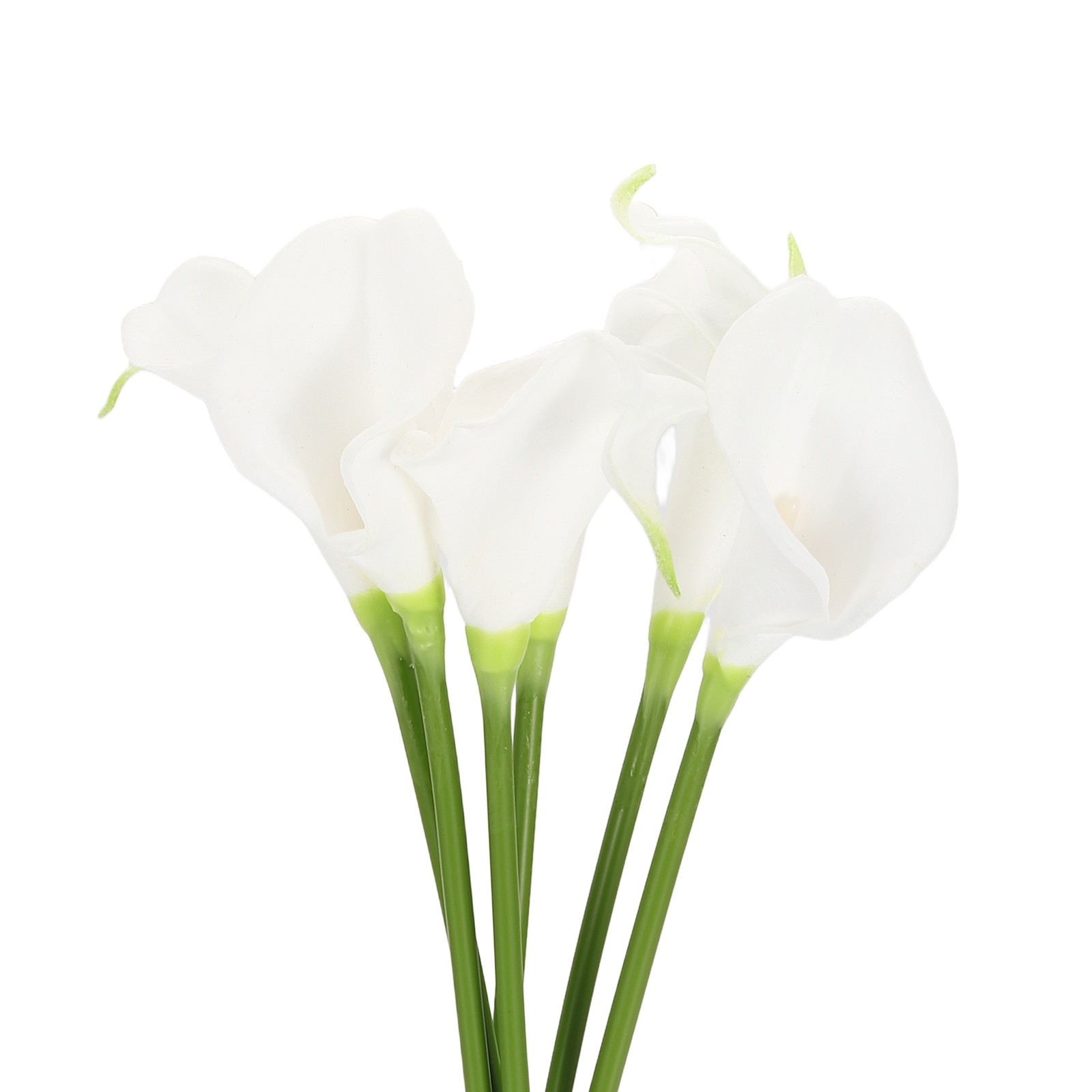 6Pcs 13 Inch Artificial Calla Lily Fake Flowers Real Touch White]