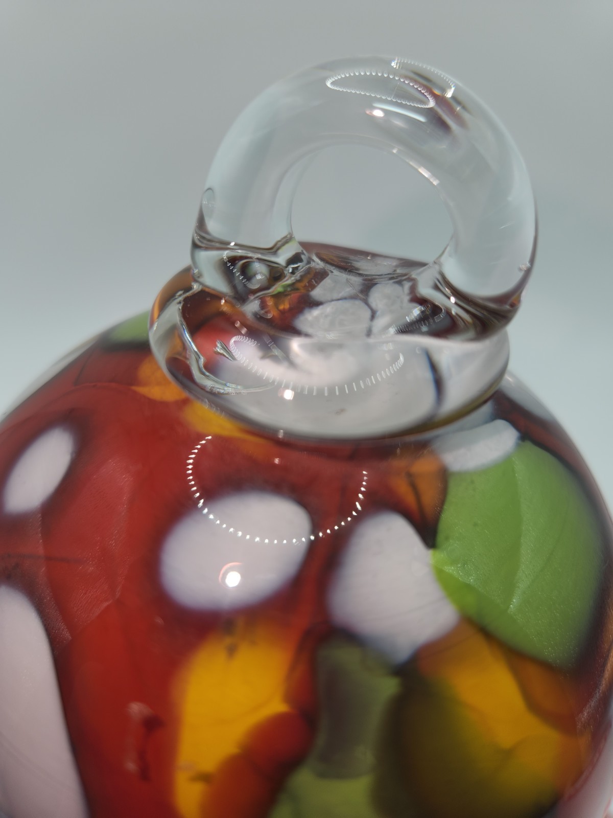 Garden Flower Trumpet Flower Hanging Garden Glass Hand Blown Colorful 7 inches