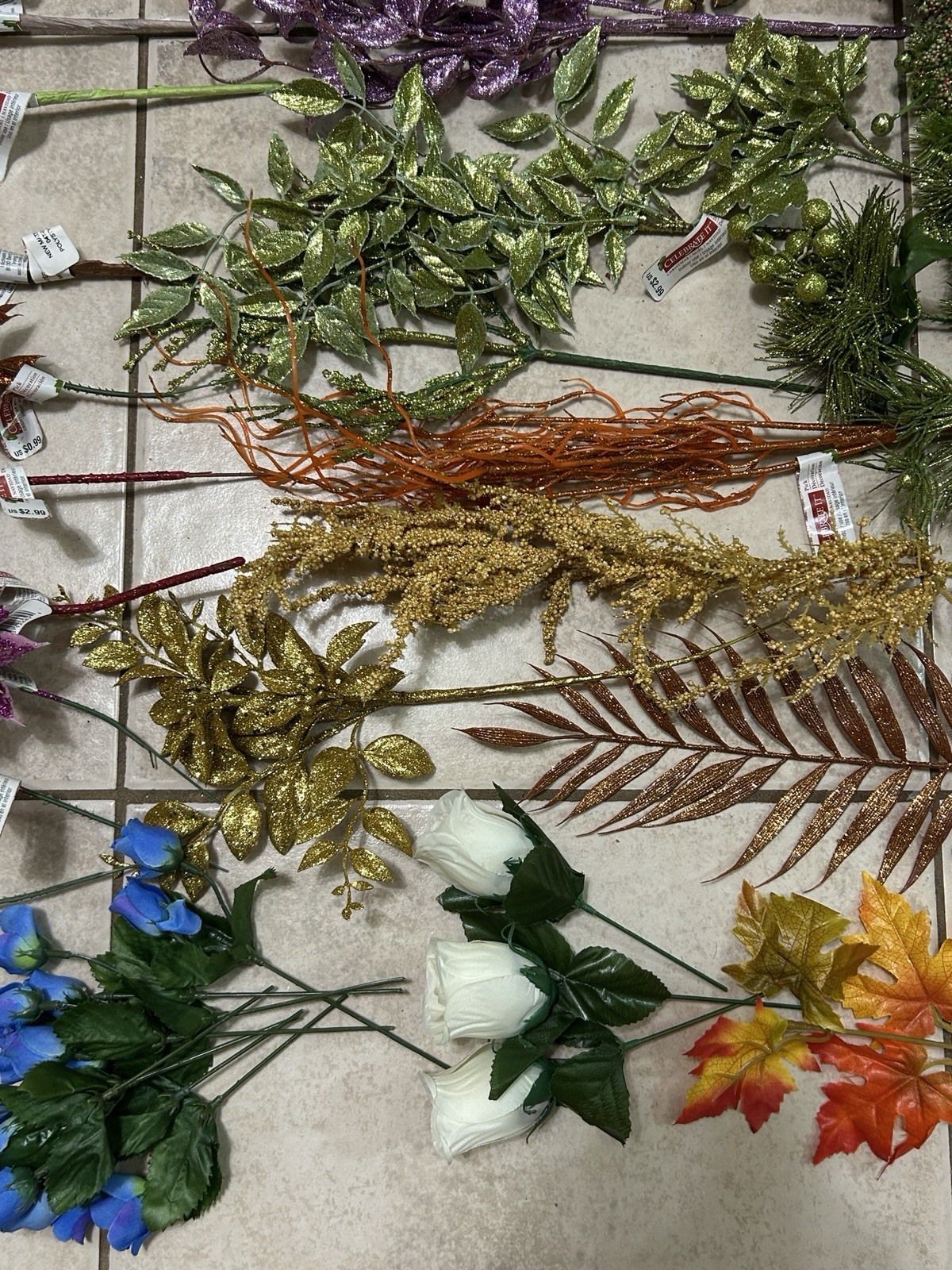 Artificial Stems And Blooms For Crafting/diy