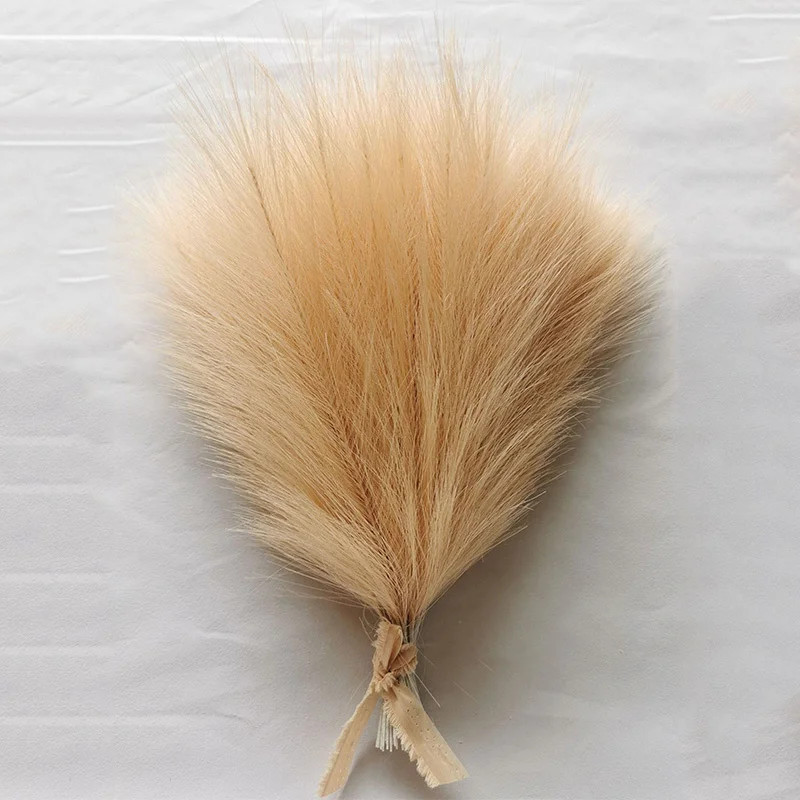 15pc Artificial Pampas Grass Fake Flower Simulated Reed Bouquet for Home Wedding