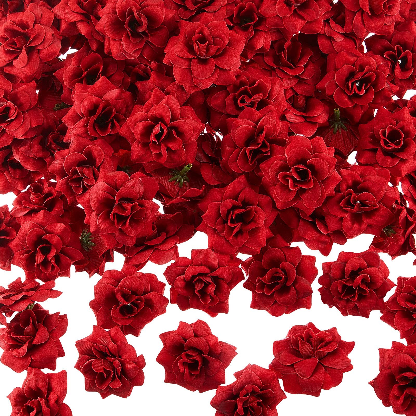 100 Pieces Artificial Roses Head 1.77 in Rose Small Silk Fake Floral for Wedd…
