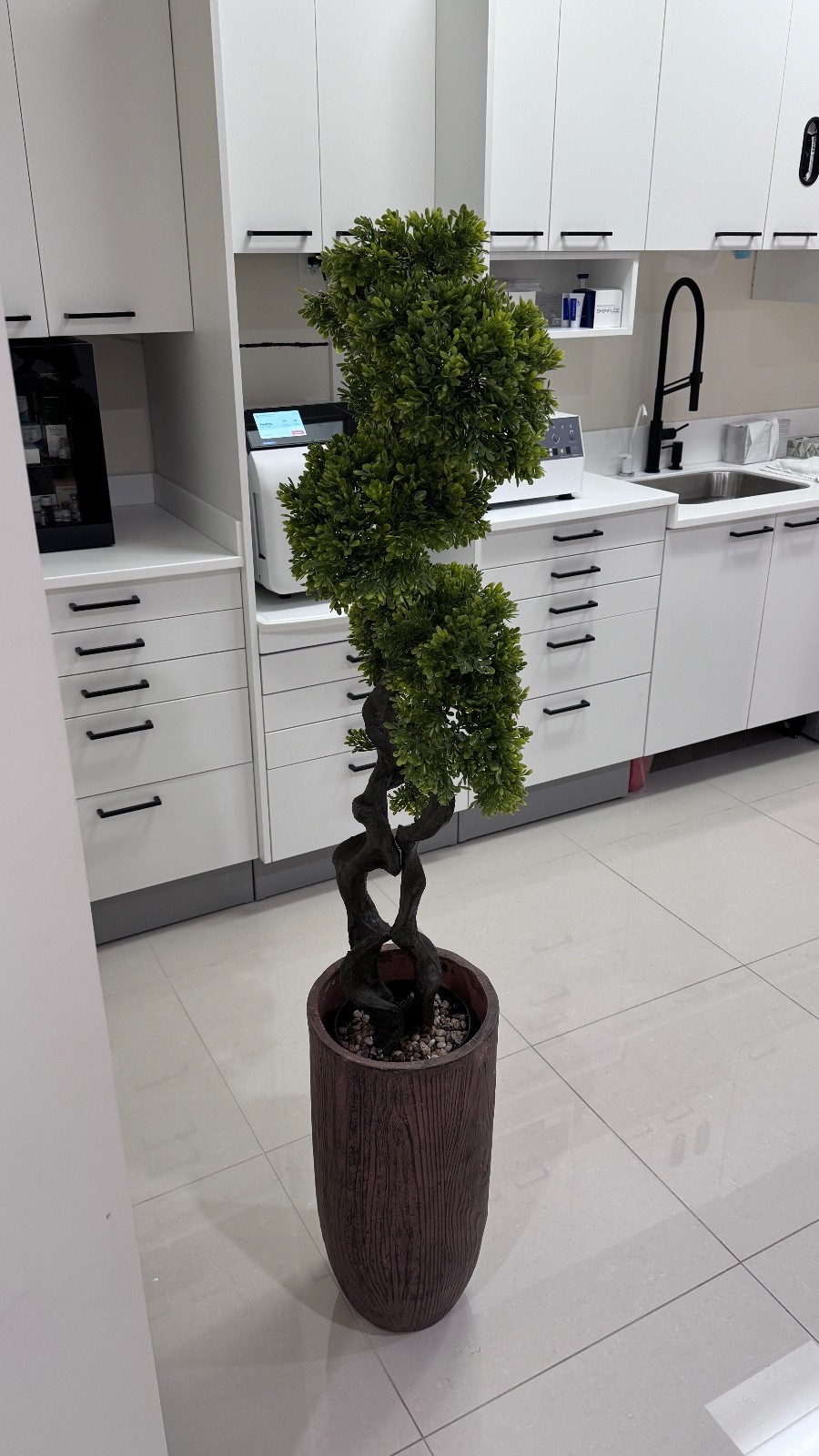 Artificial Faux Bonsai Tree 49″ High Fake Plant Real Touch for Indoor/Outdoor…