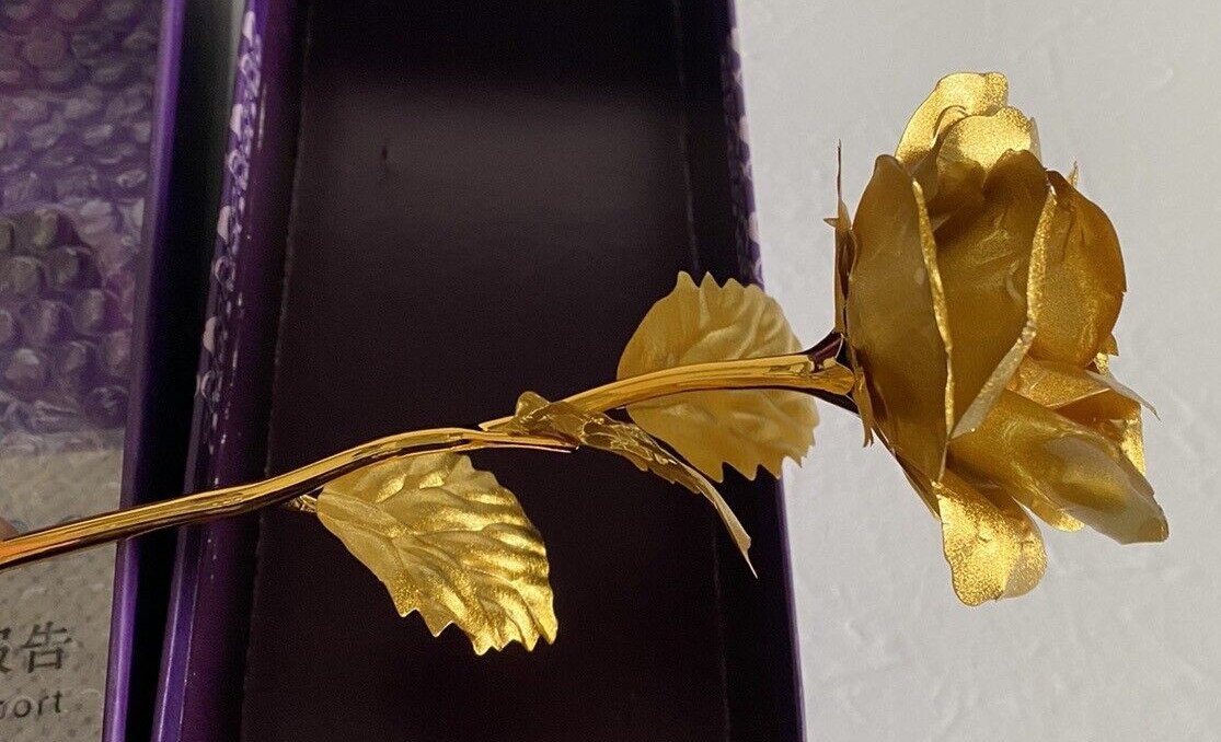 24k Golden Rose Gold With Test Report & Box