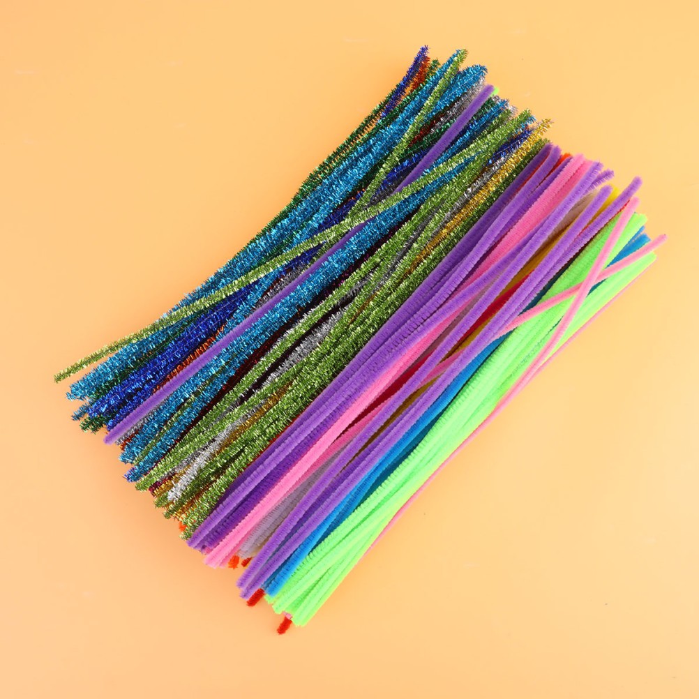 200Pcs DIY Craft Foldable Stick Toy Assorted Color Bendable Bars for Kids