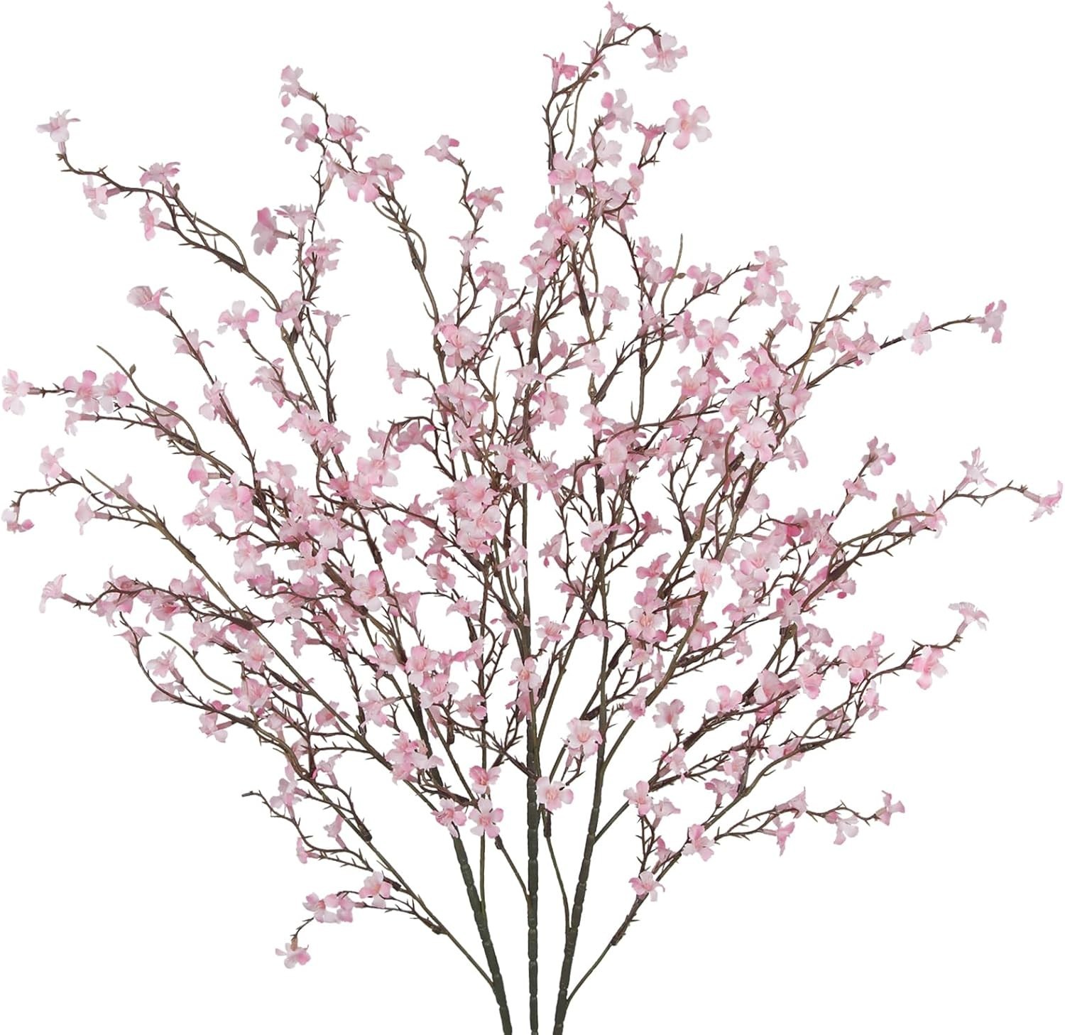 3 Pcs Cherry Blossom Branches Artificial Flowers for Spring Summer Indoor Dec…