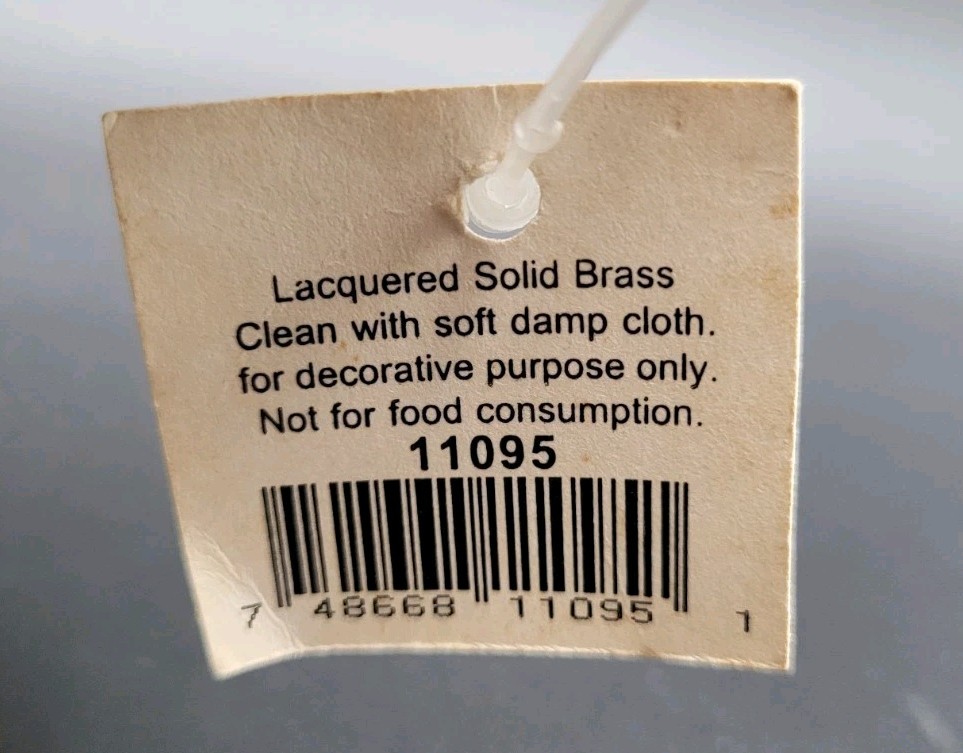 Lacquered Solid Brass Compote Bowl