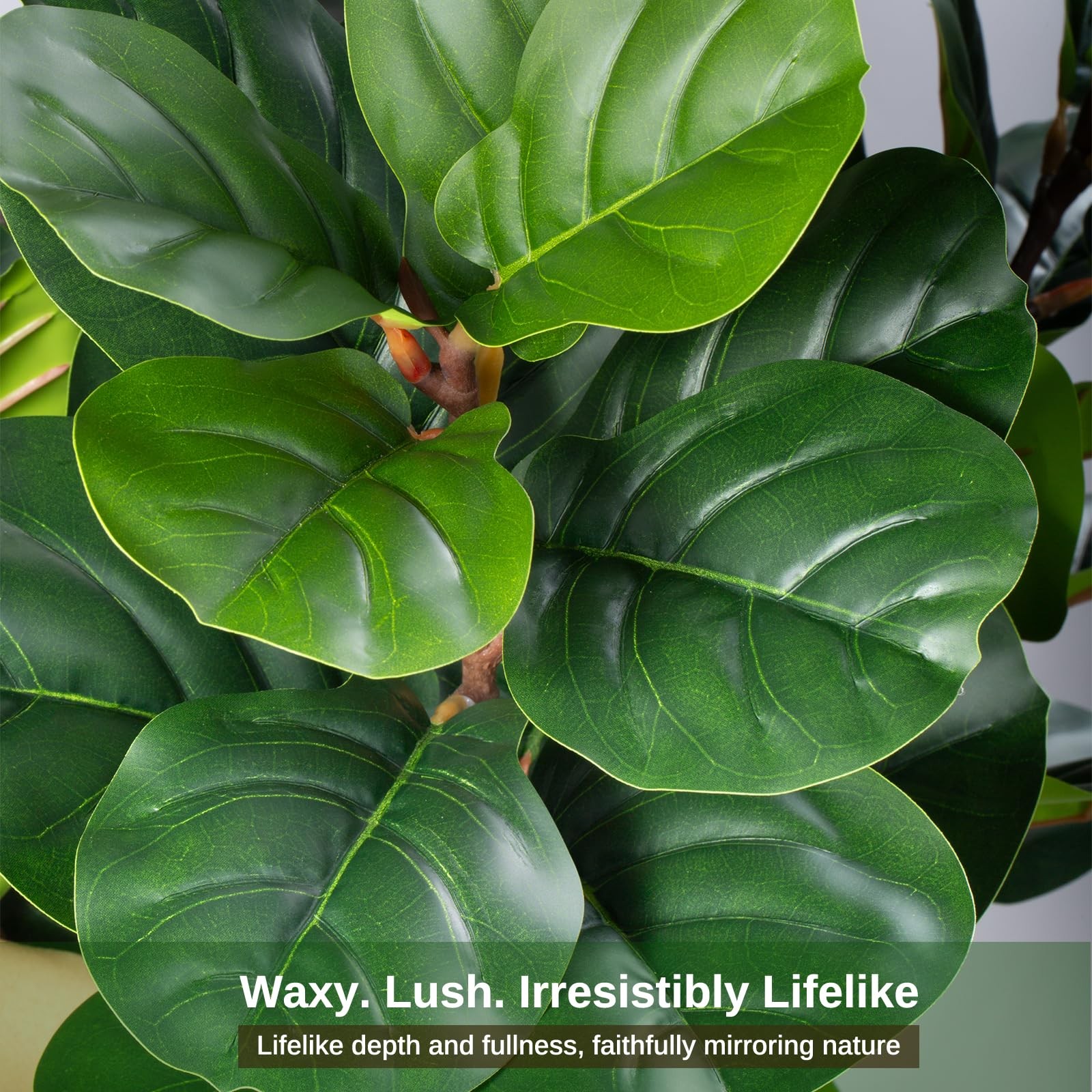 6FT Ultra-Full & Lush Artificial Fiddle Leaf Fig Tree for Home Decor – 171 Li…