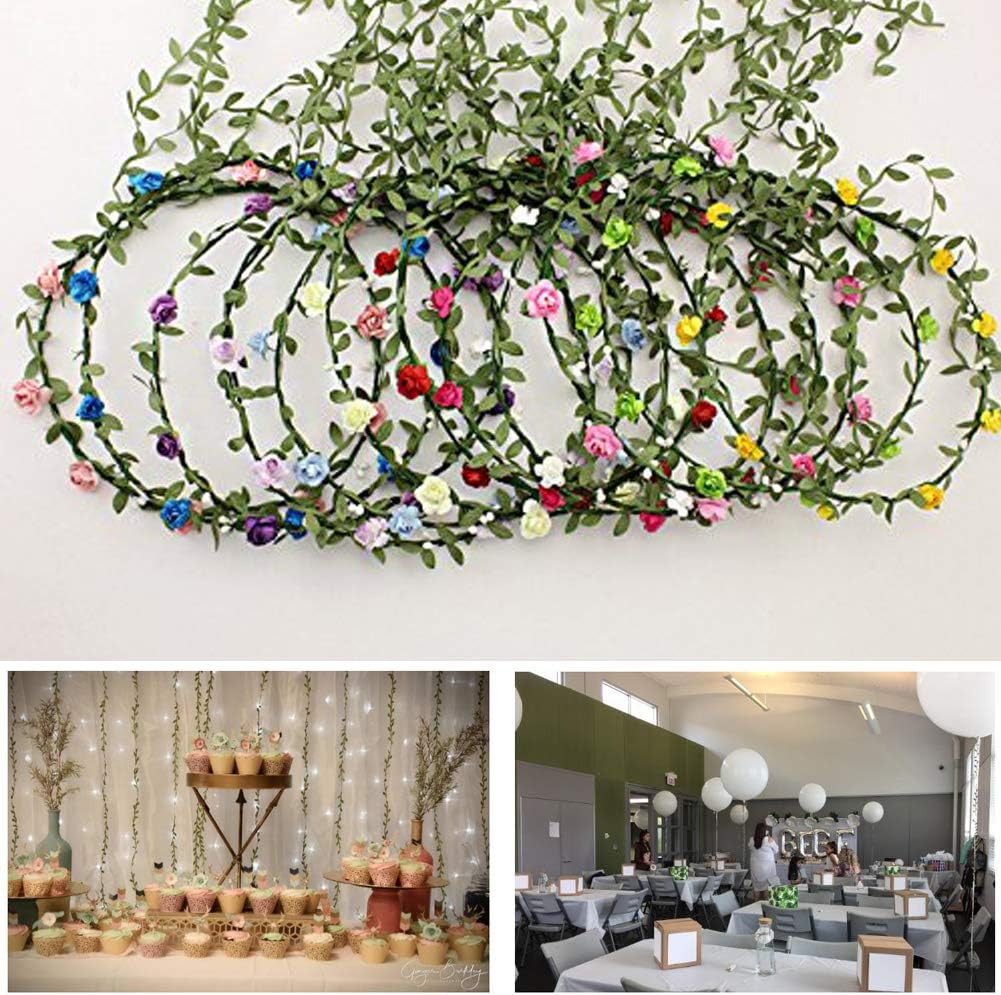 65 Ft Artificial Vines,Artificial Eucalyptus Leaf Garland Fake Hanging Plants Le