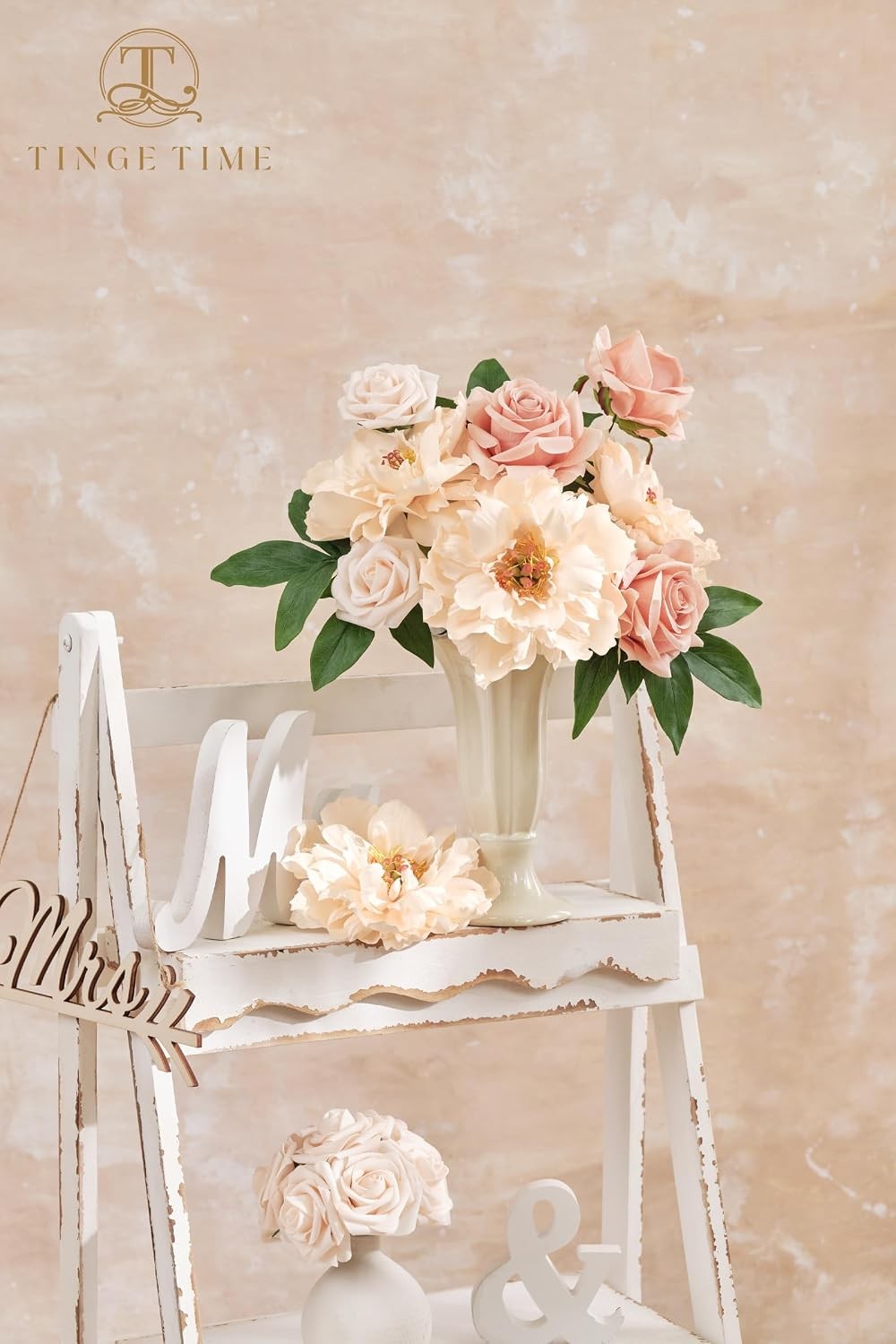 Artificial Peony Flowers 9pcs Silk Wedding Bouquet DIY Craft Fake Peony Flowers
