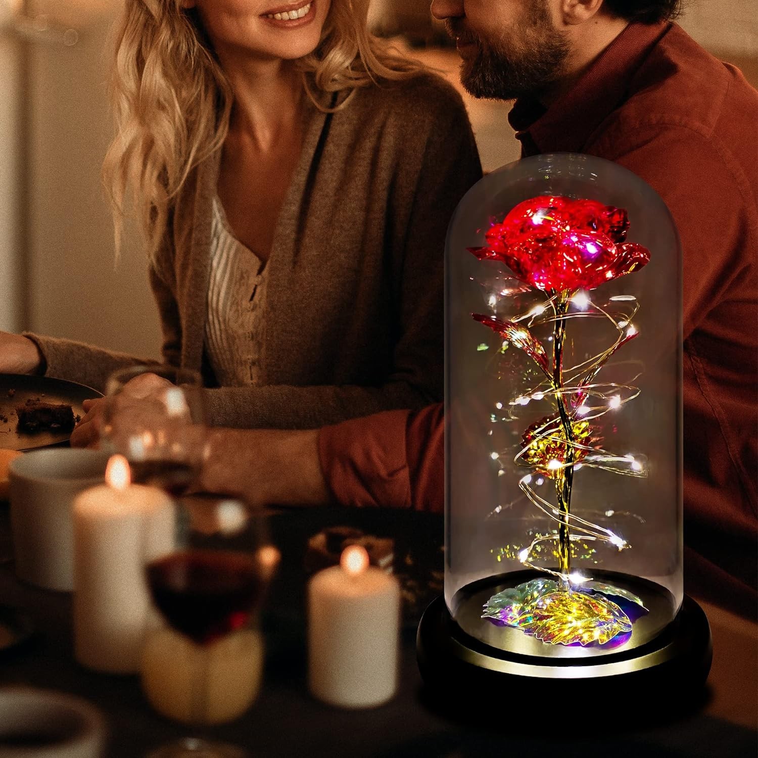 Eternal Rose Flower LED Enchanted Galaxy Rose Christmas Girlfriend Gifts