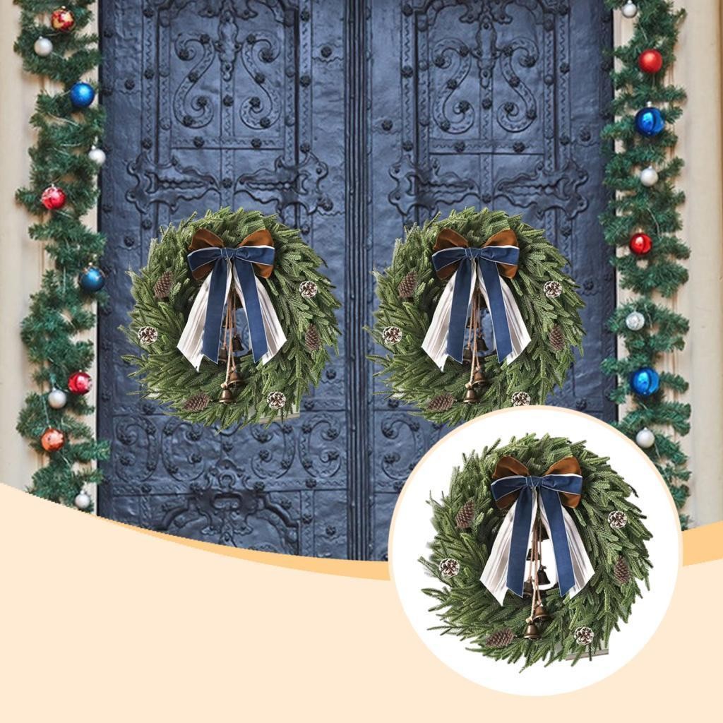 Christmas Wreath Rustic Front Door Wreath for Window Dining Room Living Room